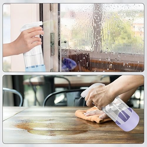 Miniatura 7 de Botellas de vidrio con protección de funda de silicona, recipientes vacíos recargables de 16 onzas, botellas de spray reutilizables con boquilla