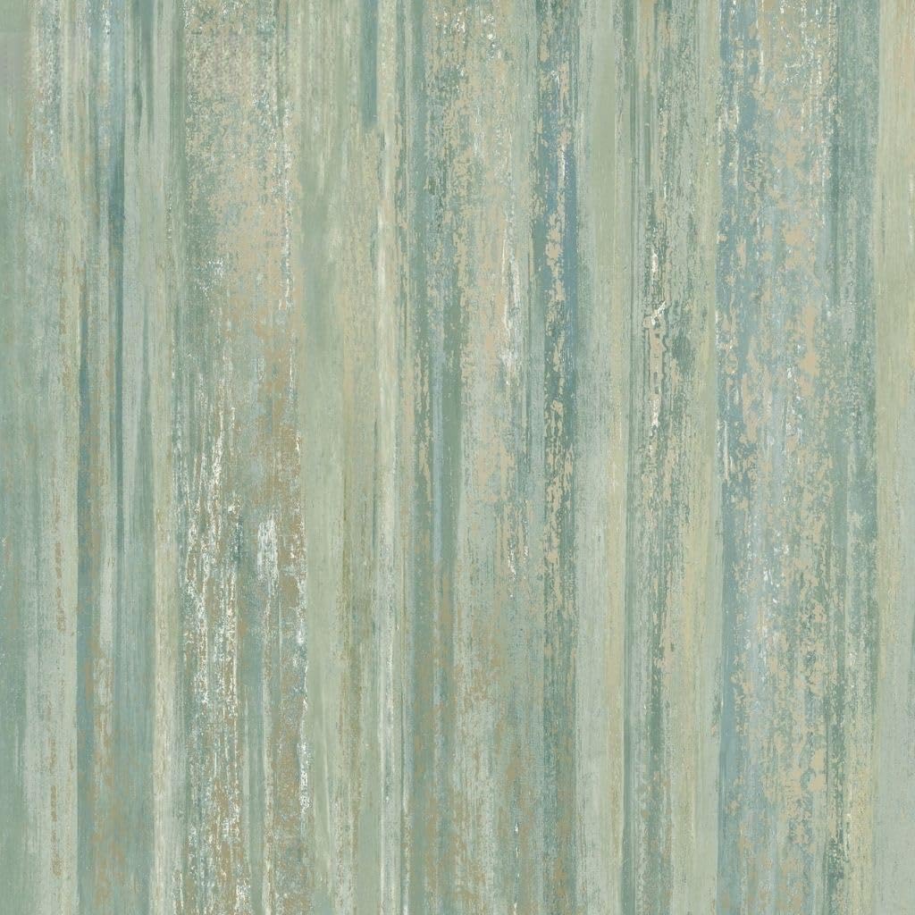 Yöl Blue Sample Only - Holden Lindora Stripe Design Teal/Duckegg Paste The Wall Vinyl Wallpaper