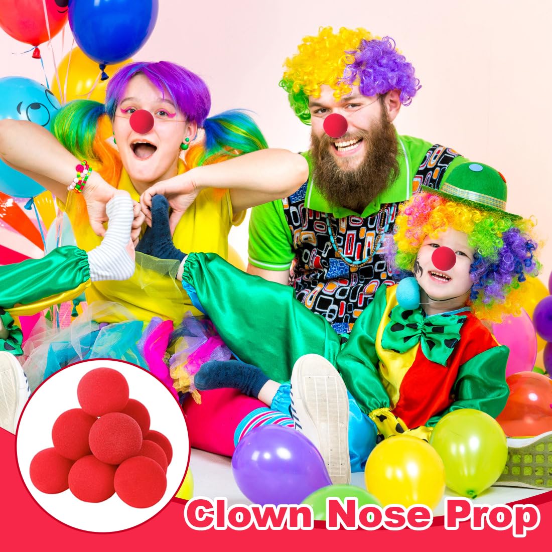 UZEXYO 30 Pack Red Clown Noses Soft Sponge for Adults and Kids Circus Party Costume Accessory Perfect for Red Nose Day 2026 Fun - Image 4