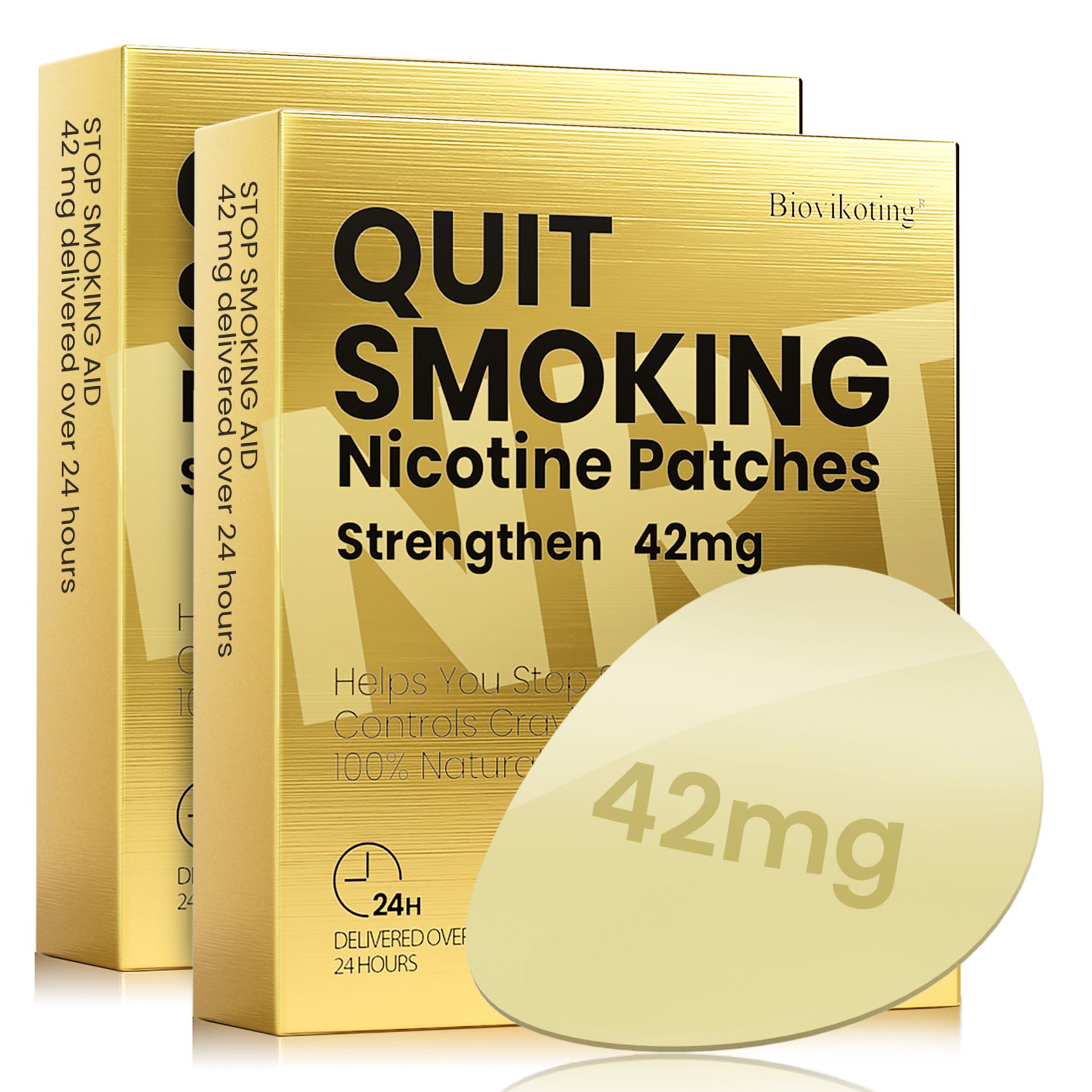 Amazon.com: Biovikoting 42 mg Nicotine Patches, Quit Smoking Patches High  Strength, parches de nicotina, Stop Smoking Aids, Help Control Smoking  Cravings that Work with 2 Weeks, 28 Count : Health & Household