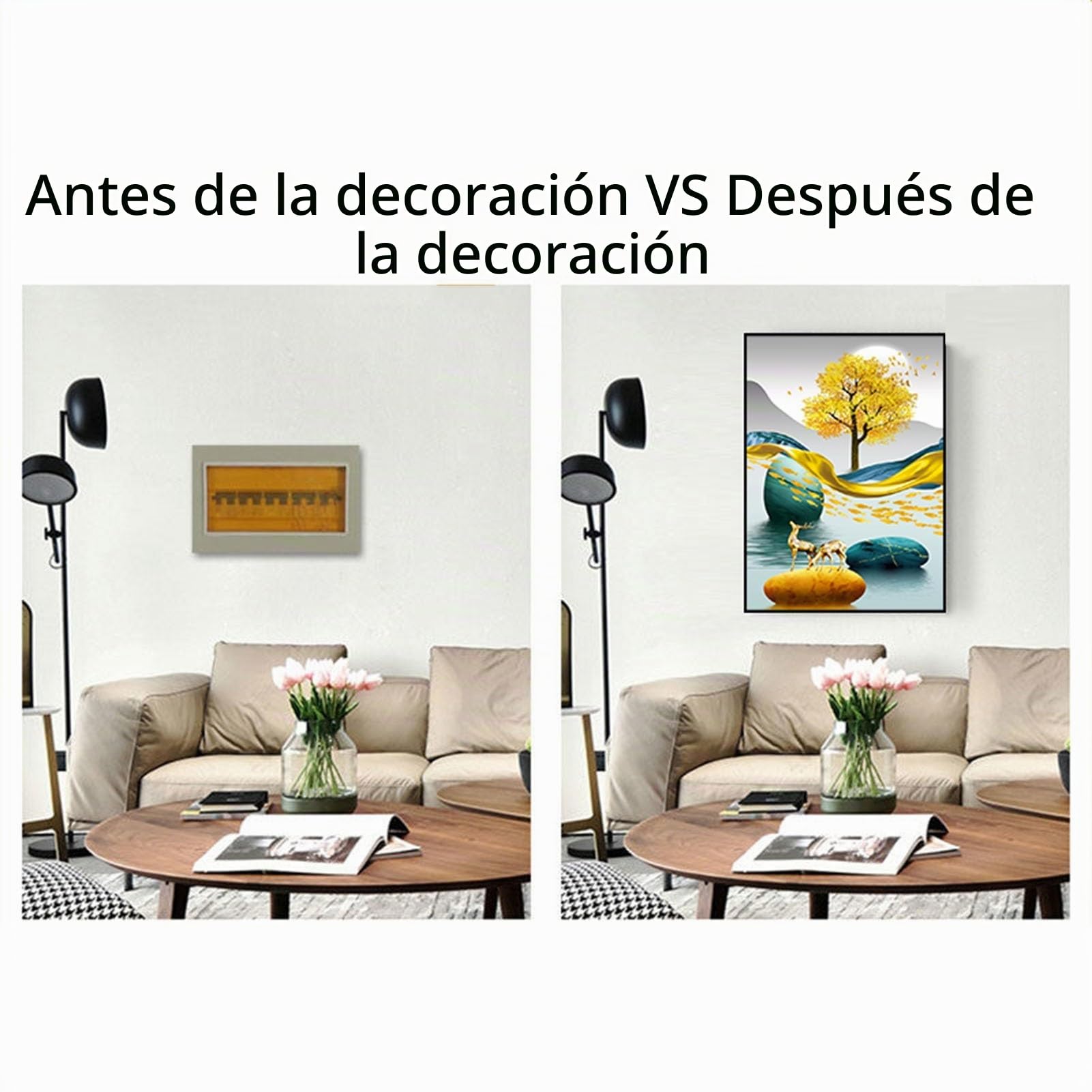 Caja De Contadores Pintura Decorativa Vertical Pintura Mural de Cajas de Distribución Eléctrica Ocultar Contador Tapa Desmontable(B,50x70cm)