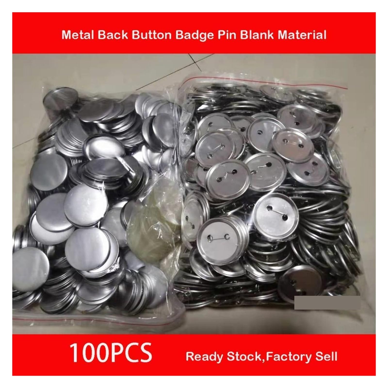 25 mm metalowe z tyłu DIY Craft odznaka szpilki materiałowe szpilki guziki odznaki materiały części 100 szt. do spersonalizowanego rękodzieła