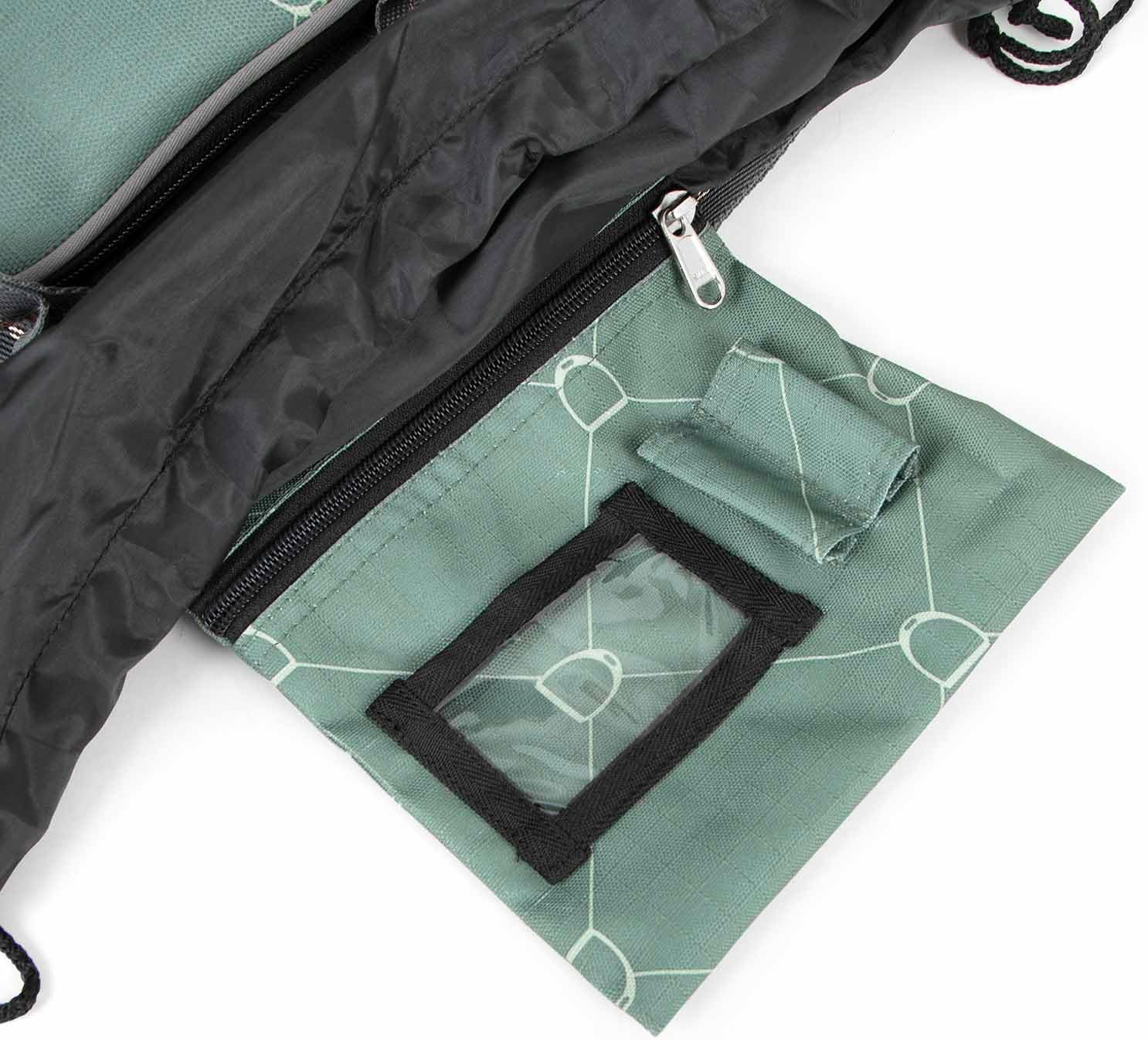 Jeffers Poplar Head Grooming Bag – Horse Grooming Organizer Tote with Pockets for Brushes, Tools, Clippers, Shampoo, Detangler – Stable Barn Kit Carrier for Horses, Pets, Spruce Stirrup Irons