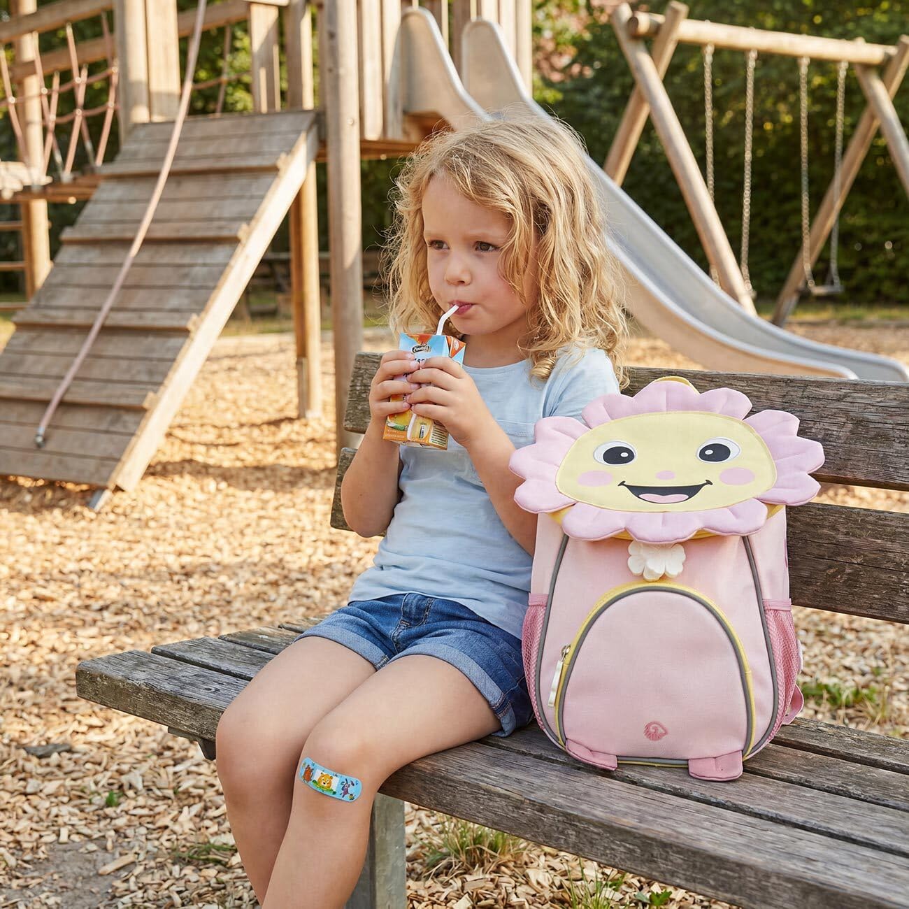 Giesswein Kinderrucksack Mädchen - Kindergartenrucksack 6L ab 3 Jahren | Kita-Rucksack mit Brustgurt, Reflektoren & Namensschild – in Einhorn Mint, Blume Rosa oder Prinzessin Flieder erhältlich