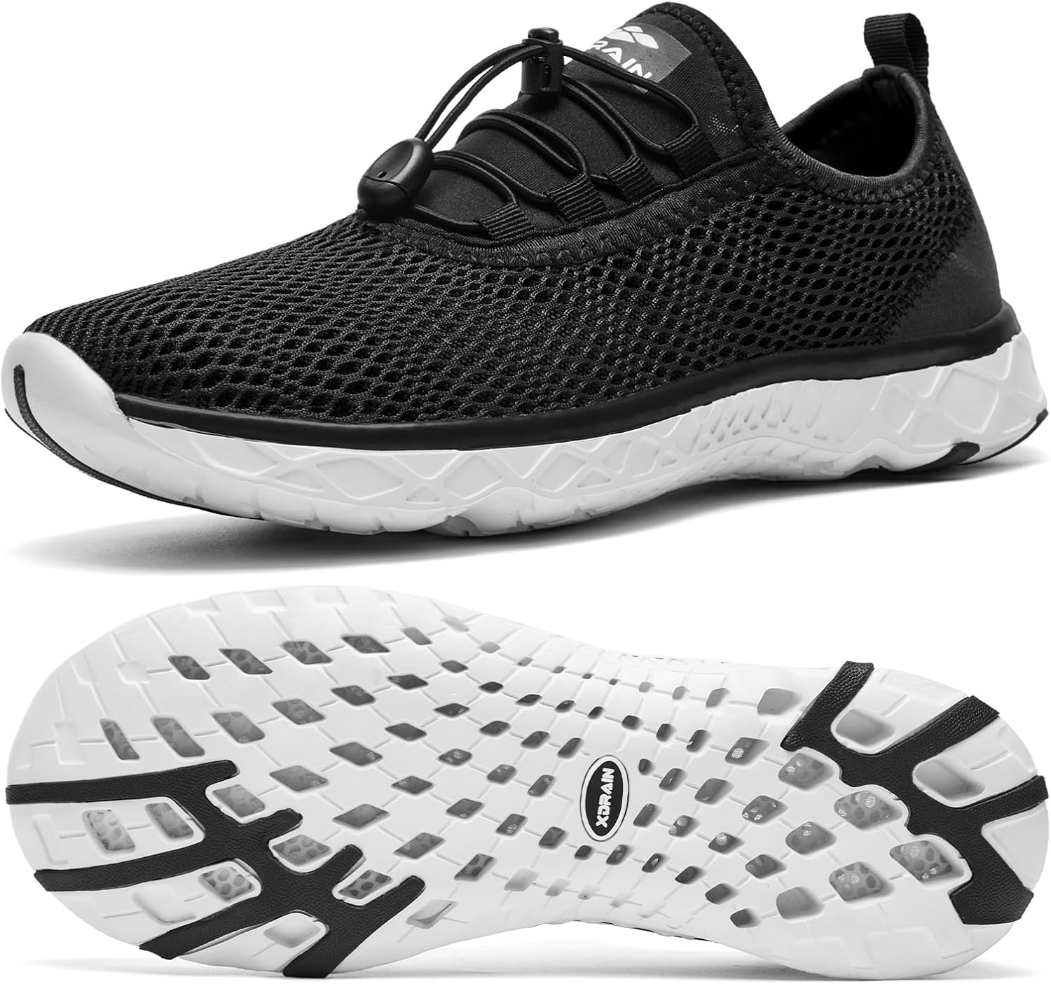 ALEADER Men's Stylish Water Shoes, Quick-Dry Xdrain Water Sneakers, Lightweight & Comfort Footed