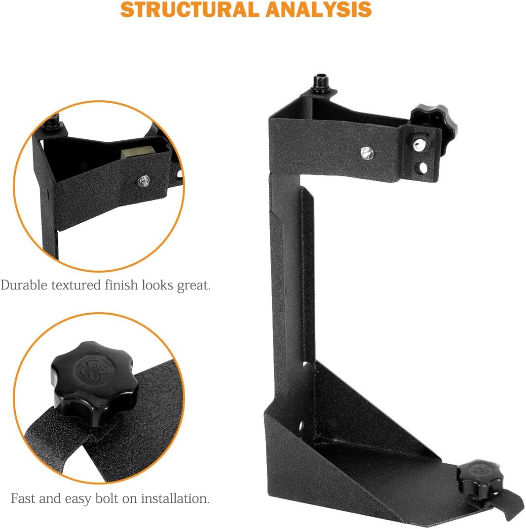 AUXMART High Lift Jack Mount Rear HIGH Lift Jack Mount for 2007 2008 2009 2010 2011 2012 2013 2014 2015 2016 2017 Jeep Wrangler JK Off-Road