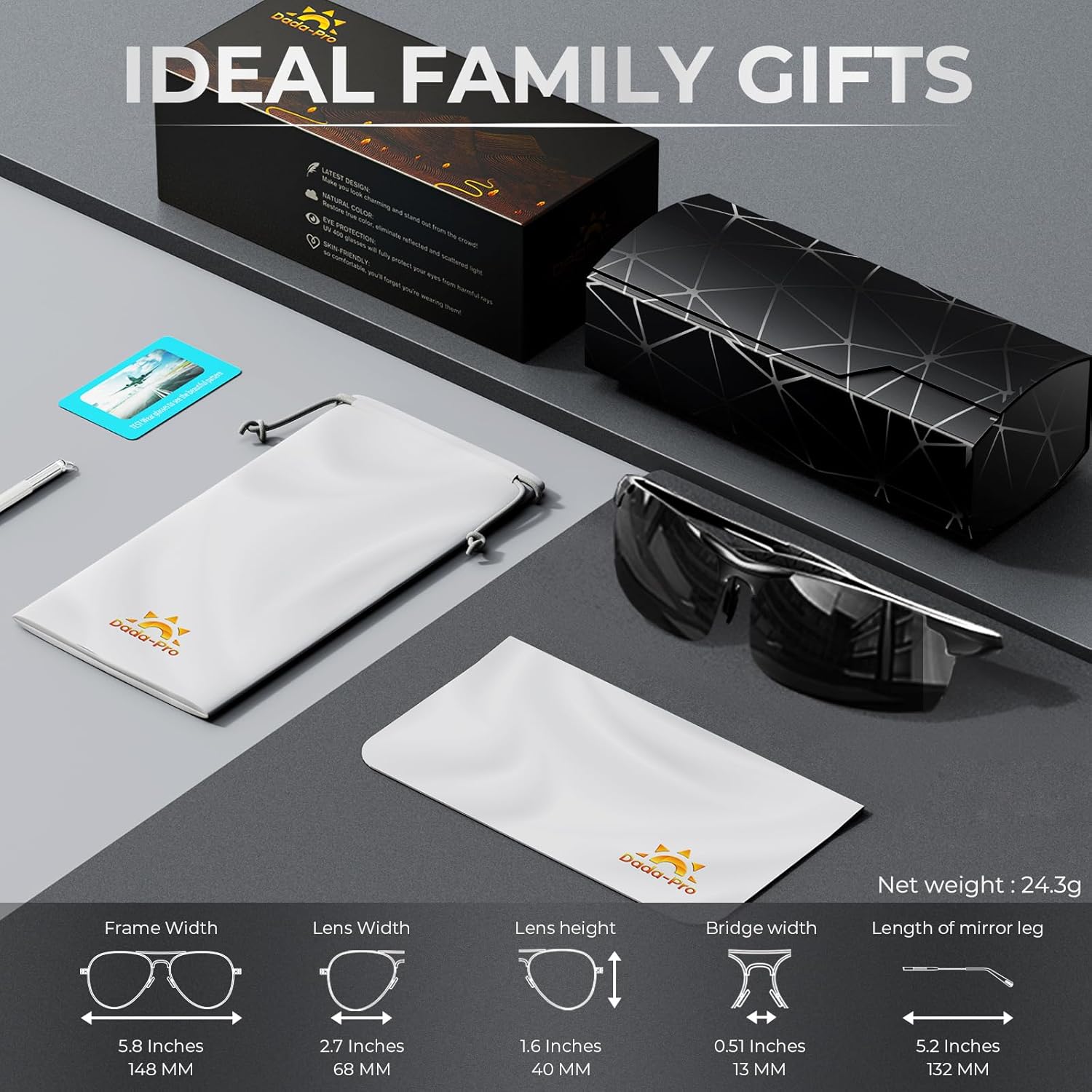 DADA-PRO Polarized Sunglasses Men Sport Driving Sun Glasses Ultralight Al-Mg Mirrored Shades UV400 Protection - Image 6