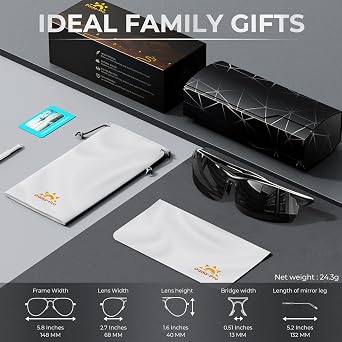 Polarized Sunglasses Men Sport Driving Sun Glasses Ultralight Al-Mg Mirrored Shades UV400 Protection