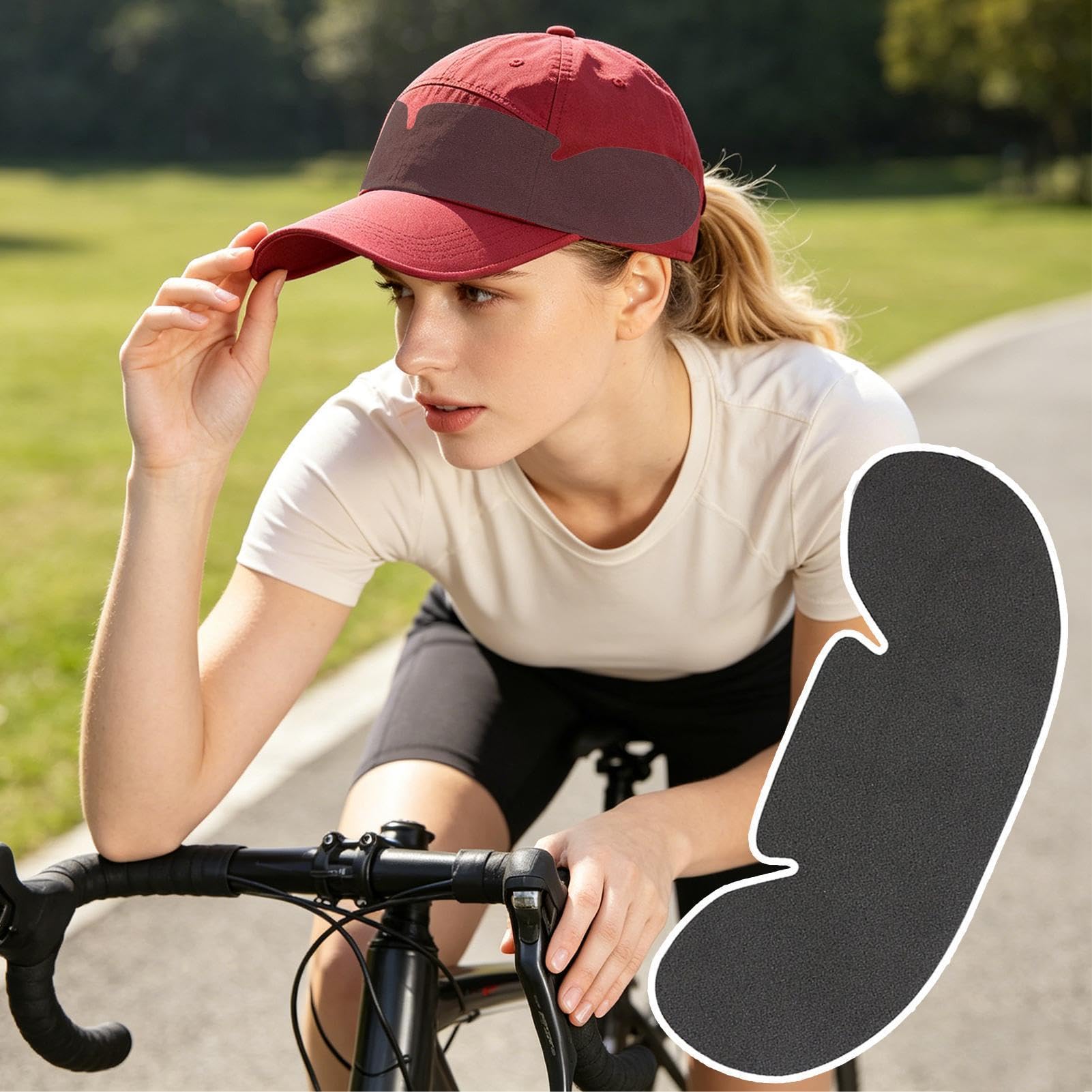 Absorbent Hat Liners, Hat Protection, 10 sztuk, samoprzylepne, oddychające, wymienne wkładki do czapek baseballowych i kasków, wysoka wydajność, ochrona przed wilgocią, dla entuzjastów fitnessu