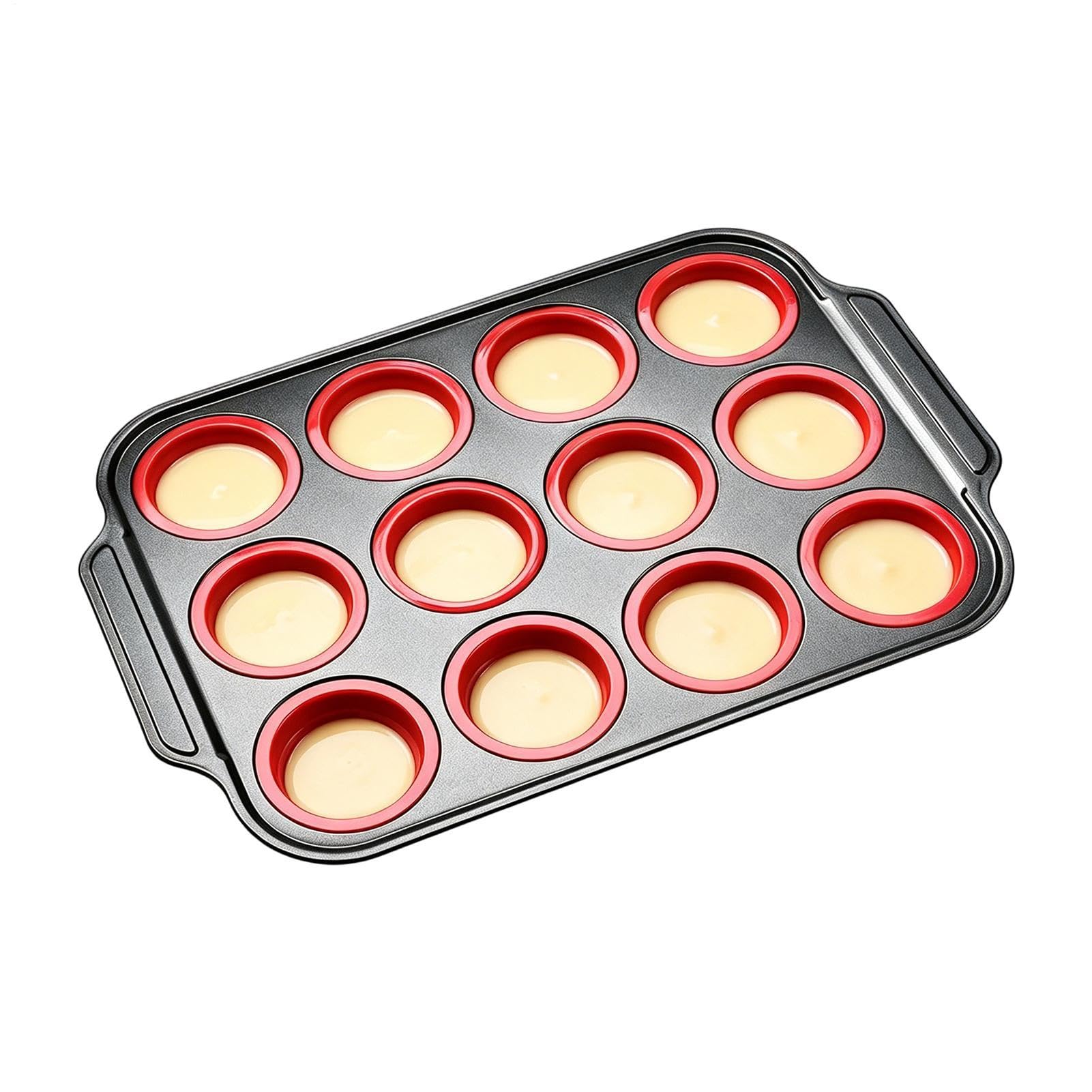 Molde De Silicona Para Muffins Bandeja De Moldes Para Hornear | Bandeja Antiadherente Para Cupcakes Para Muffins Postres Tartas Pasteles Tortillas Brownies Apartamentos Cocina Restaurante