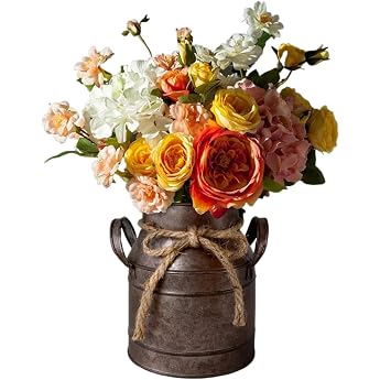 Antique Decorative Vase Tin Pot, Pot, Fashionable Flower Tube, Flower Bucket, Vase, Stylish, Garden Tin Bucket, Tubular