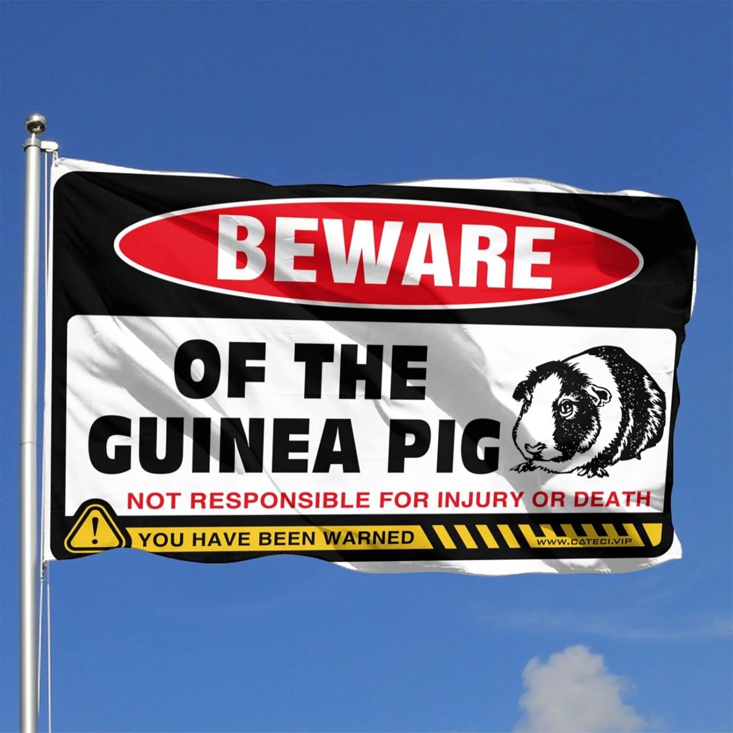 Frat Flags Beware of Guinea Pig Flag Banners For Room (Size : 120X180CM)