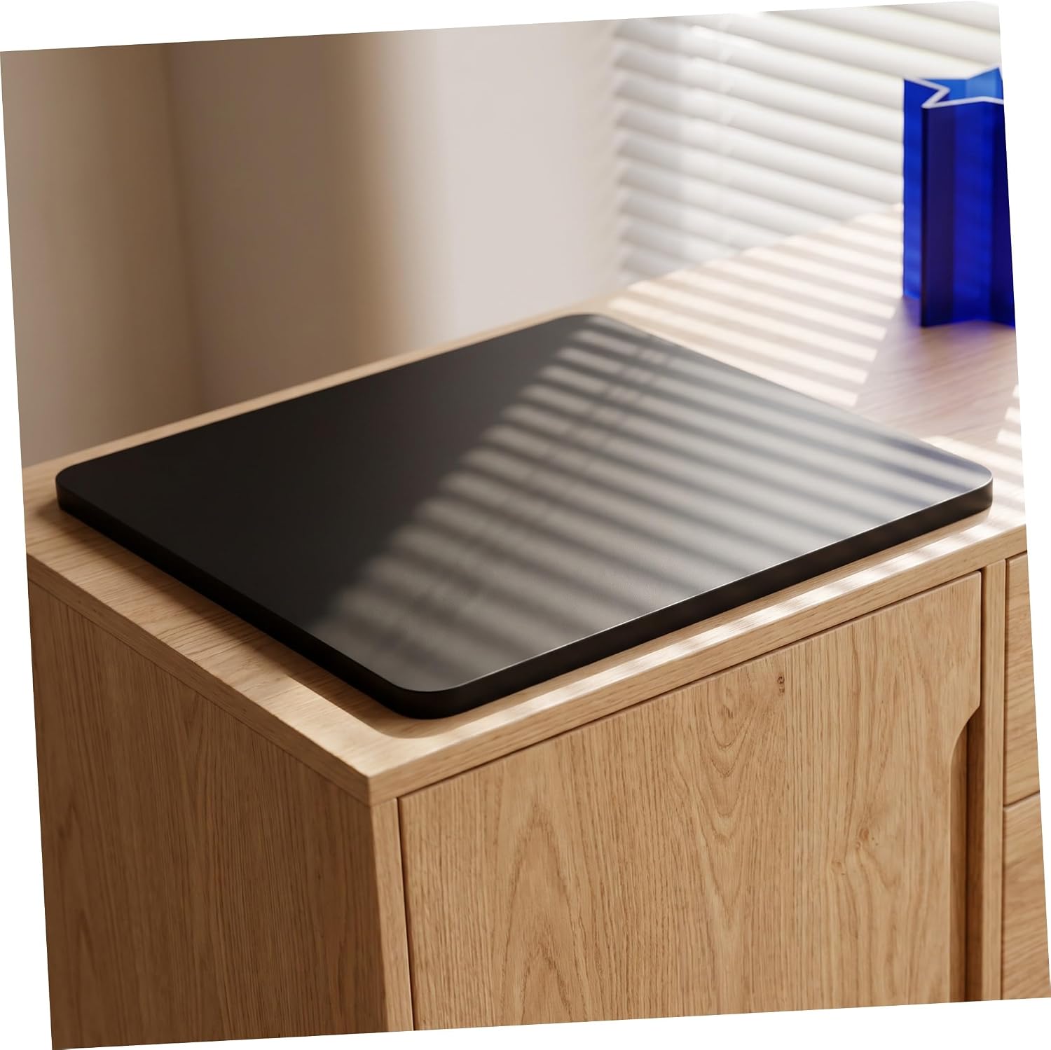 Mikikit Black Square Coffee Table Top Replacement for Patio Bases