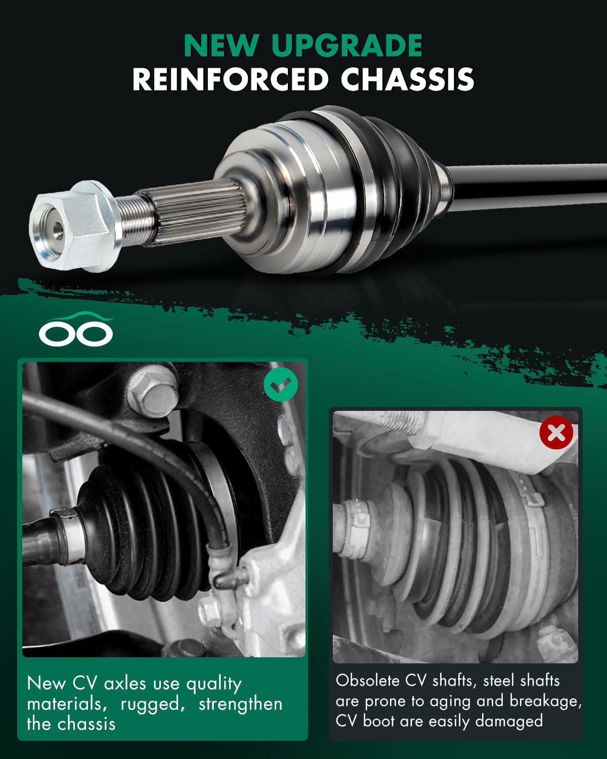 SCITOO Front Right Passenger Side CV Axle Shaft Assembly Fit for Nissan Kicks 1.6L NCV53182,NI8672,391005RD1A