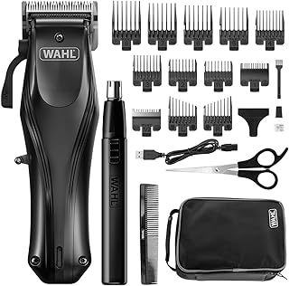 WAHL Rapid Clip, cortapelos para hombres, recargable por USB, depilación de orejas y nariz, cuerpo cónico, cortes de pelo completos en casa, batería de litio, mango ergonómico