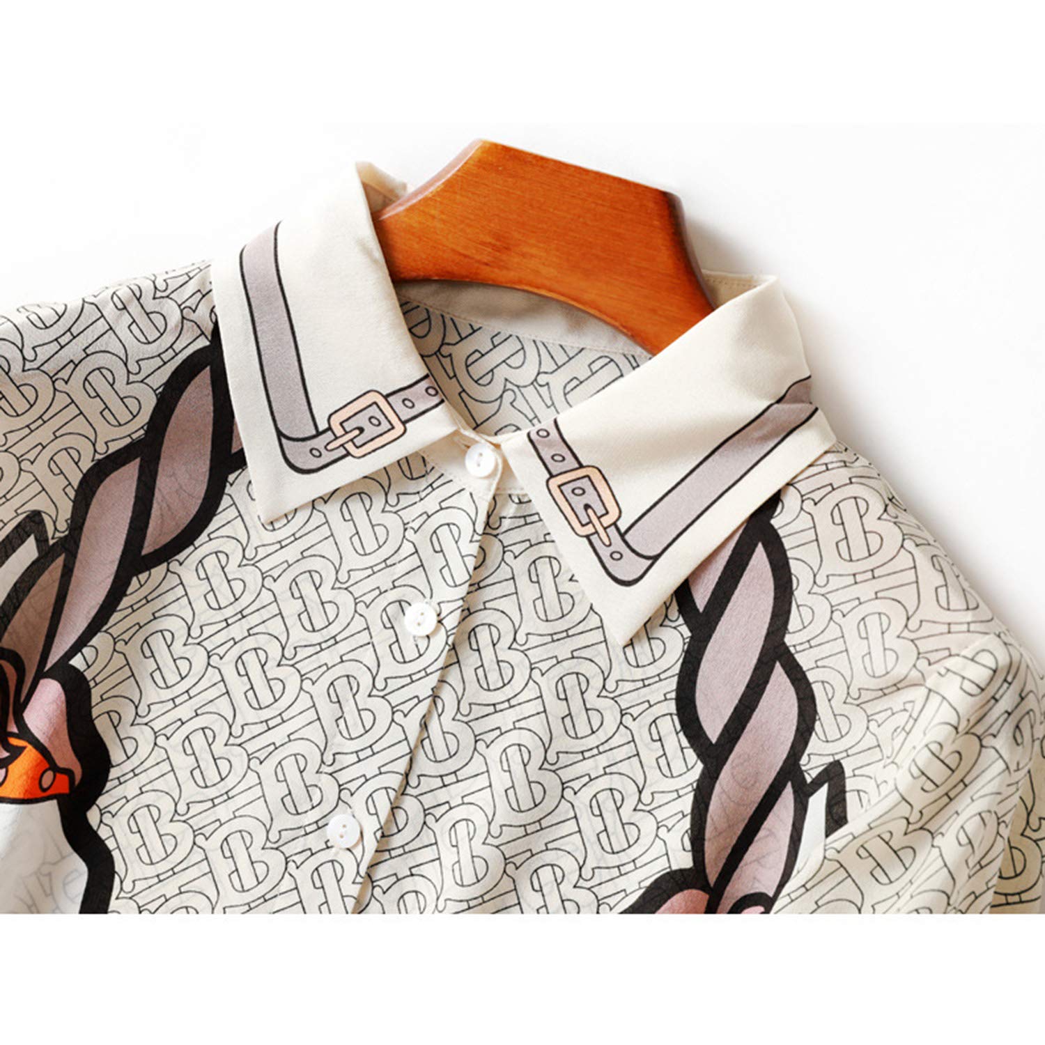 Camicia A Maniche Lunghe di Seta A Maniche Lunghe, Camicia retrò da Donna, Blusa Casual