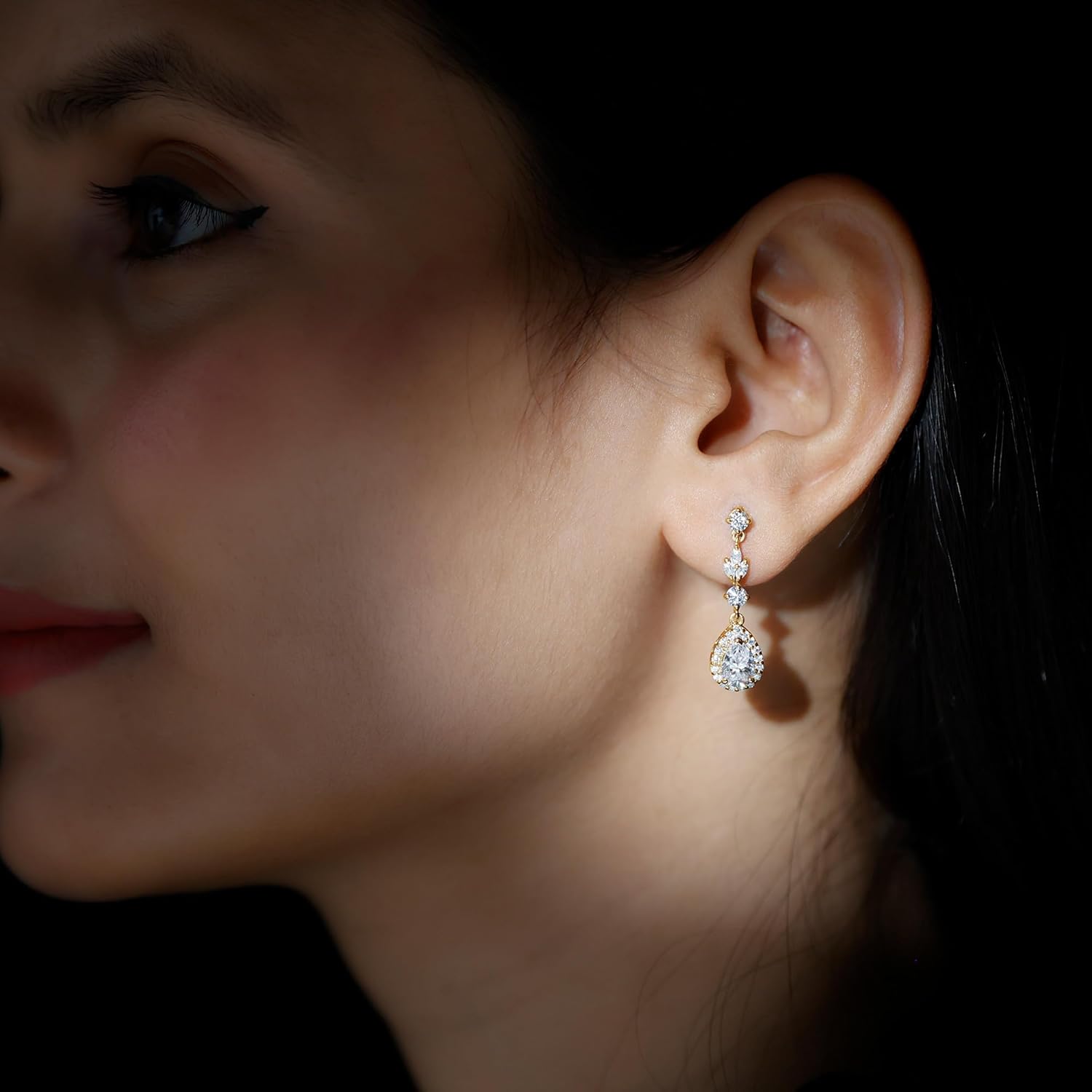 Mothers Day Gift, Certified 2.5 Carat Moissanite Dangle Earrings in Silver, D-Vs1 Quality, Moissanite Wedding Earrings