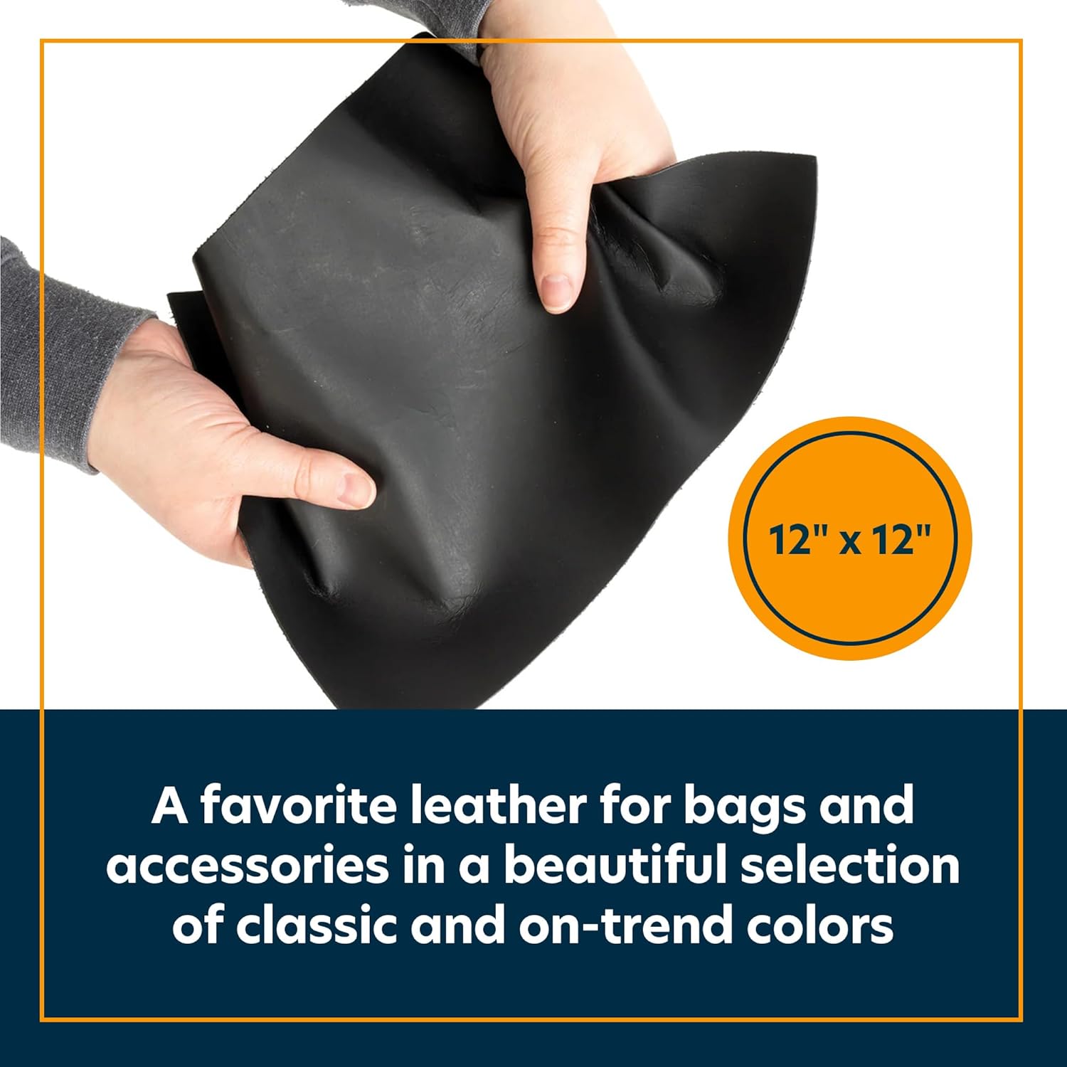Weaver Leather Supply Water Buffalo Leather Panel, Veg Tanned Buffalo Hide, Grain Hide for Luggage Tags, Wallets, Holsters, 5/6 Oz Thick, 12” x 12”