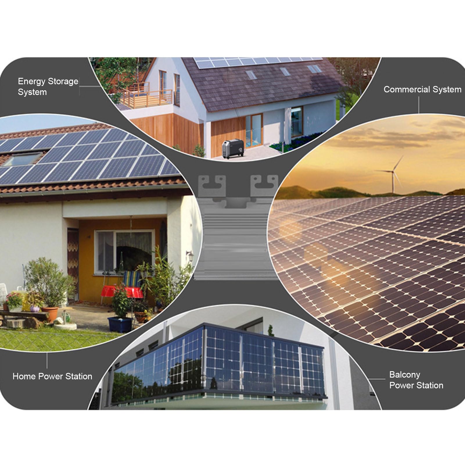 Solar Grid Tie Wechselrichter 700W mit WiFi, DC 20V auf 60V PV Module oder DC 36V/48V Batterie Eingang MPPT Mikro Wechselrichter, AC 180V auf 265V Ausgang IP65 Wasserdicht App Überwachung