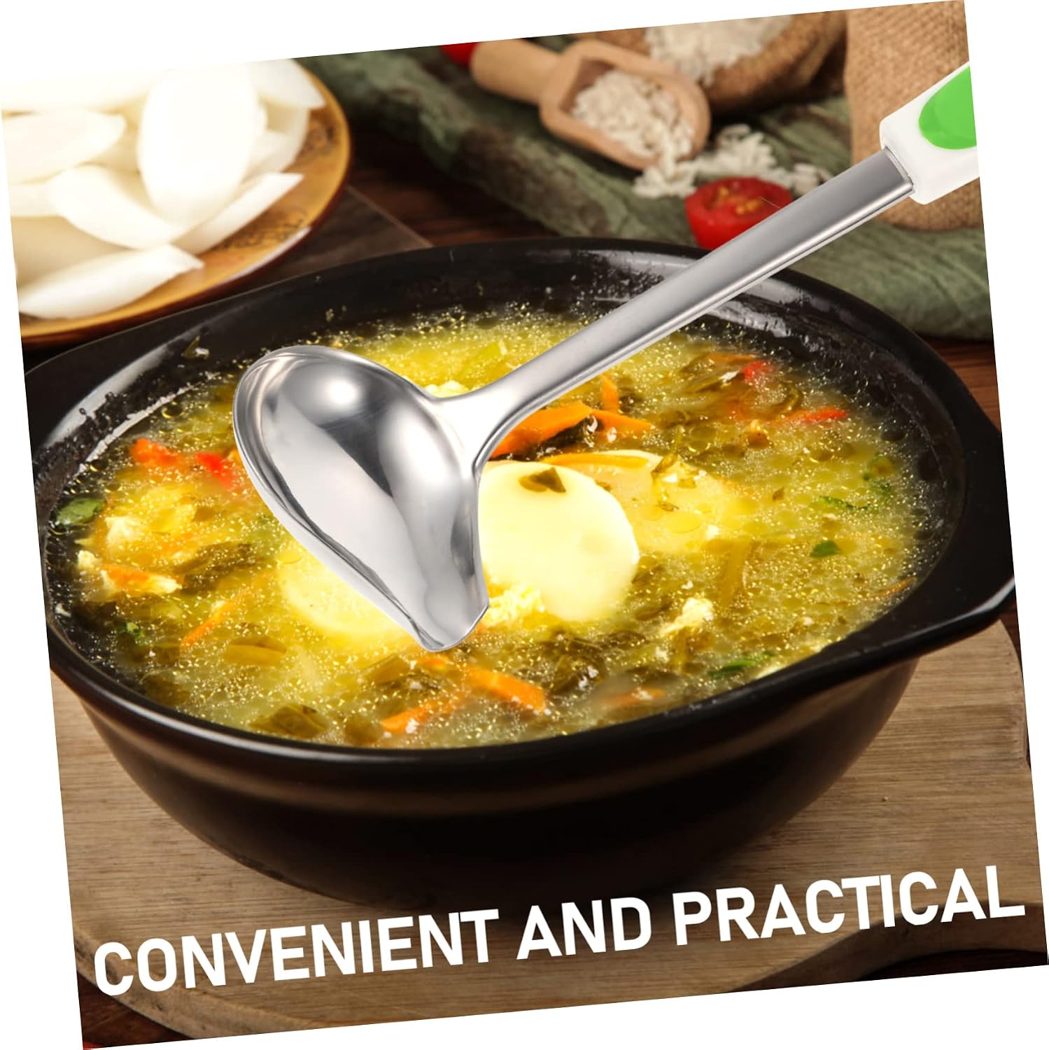 Stainless Steel Gravy Ladle Sauce Serving Spoon for Kitchen Use