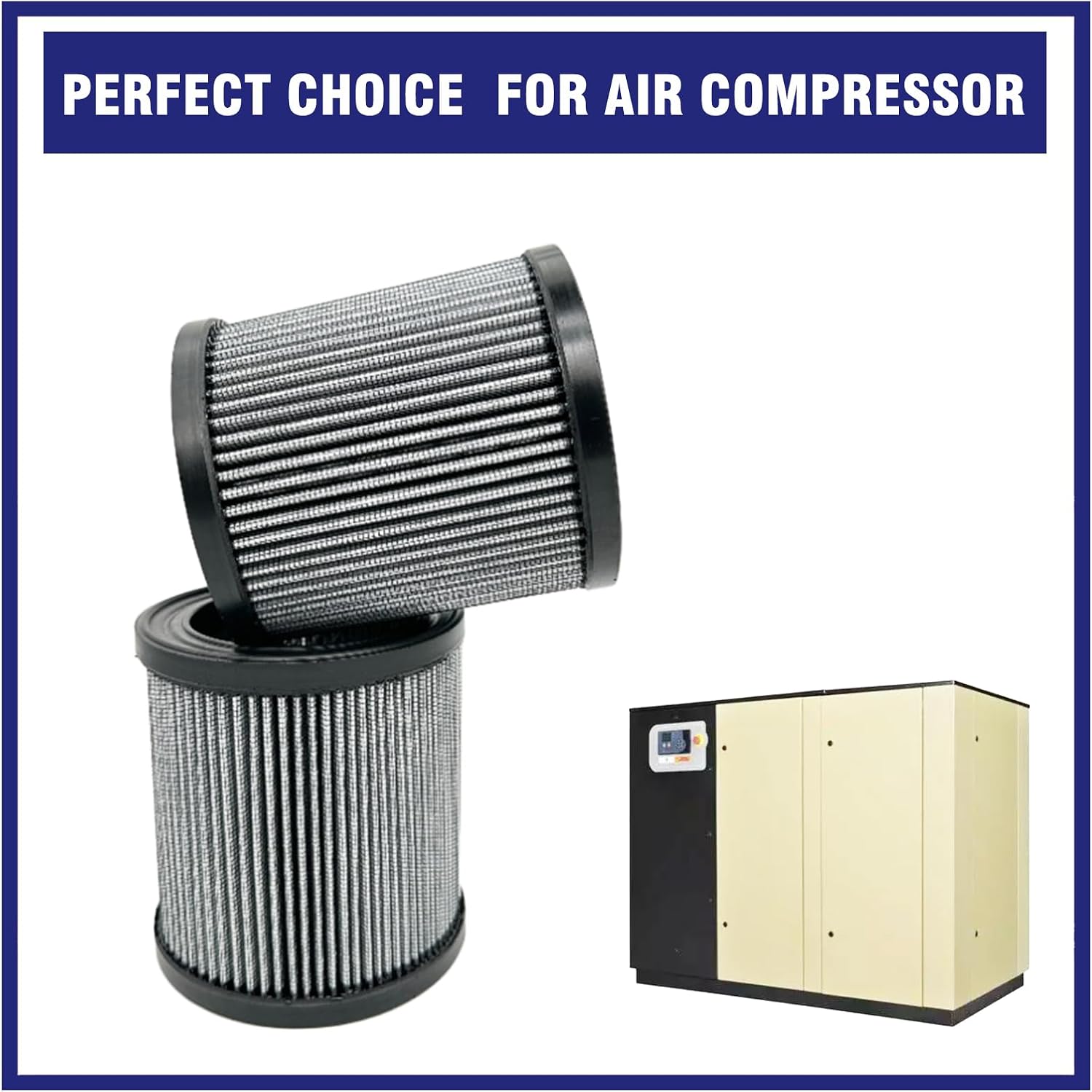 2 Pcs P5051A Air Filter Element Compatible with Champion Air Compressor Replacement Part, Replace P05051A 32165466 32012957 110377E100 1R417