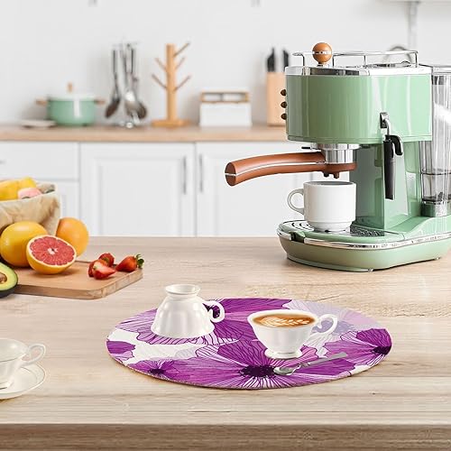 Miniatura 6 de 3 Pcs Trivet Set Romantic Flower Retro Floral for Hot Dishes 15in Cotton Thread Weave Kitchen Hot Pads for Microwave Stove Spoon Rest for Cooking