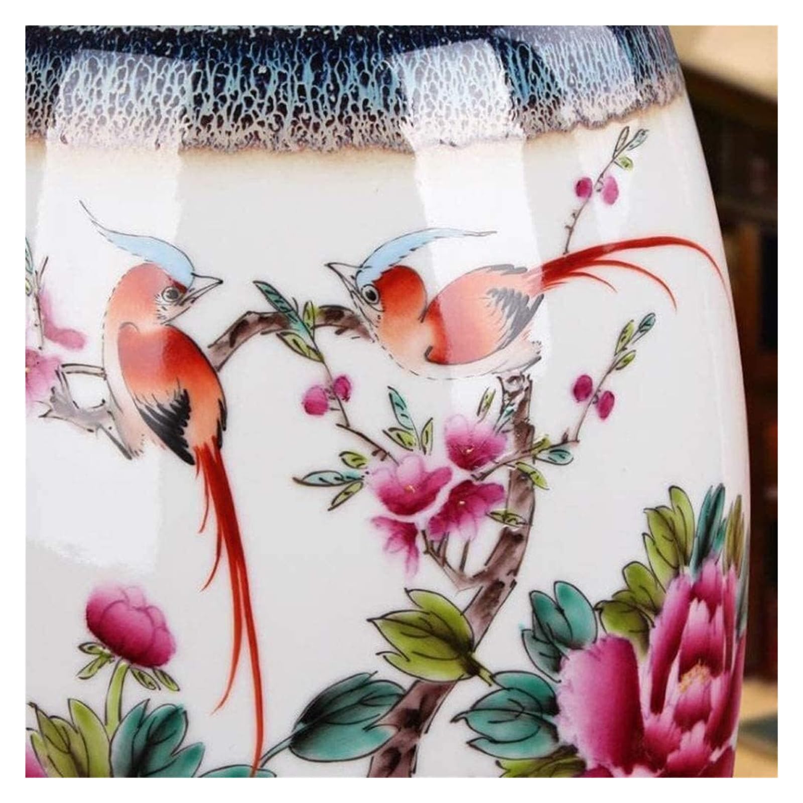 Wazon Kwiat Słynna Porcelana Kapitał Glina Kaolinowa Vintage Chiński Duża Butelka Salonowa Klasyczne Style Pastelowy Stół