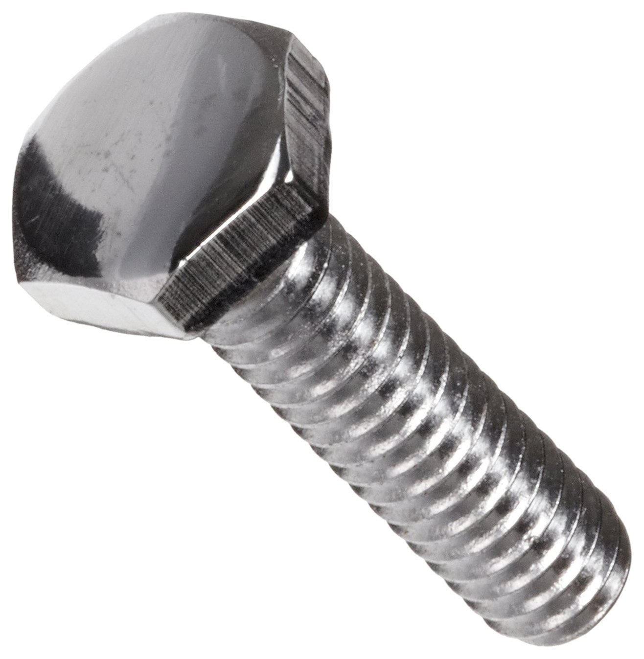 Steel Hex Bolt, Chrome Plated Finish, Hex Head, External Hex Drive, 2-3/4" Length, 5/8"-11 Threads (Pack of 10)