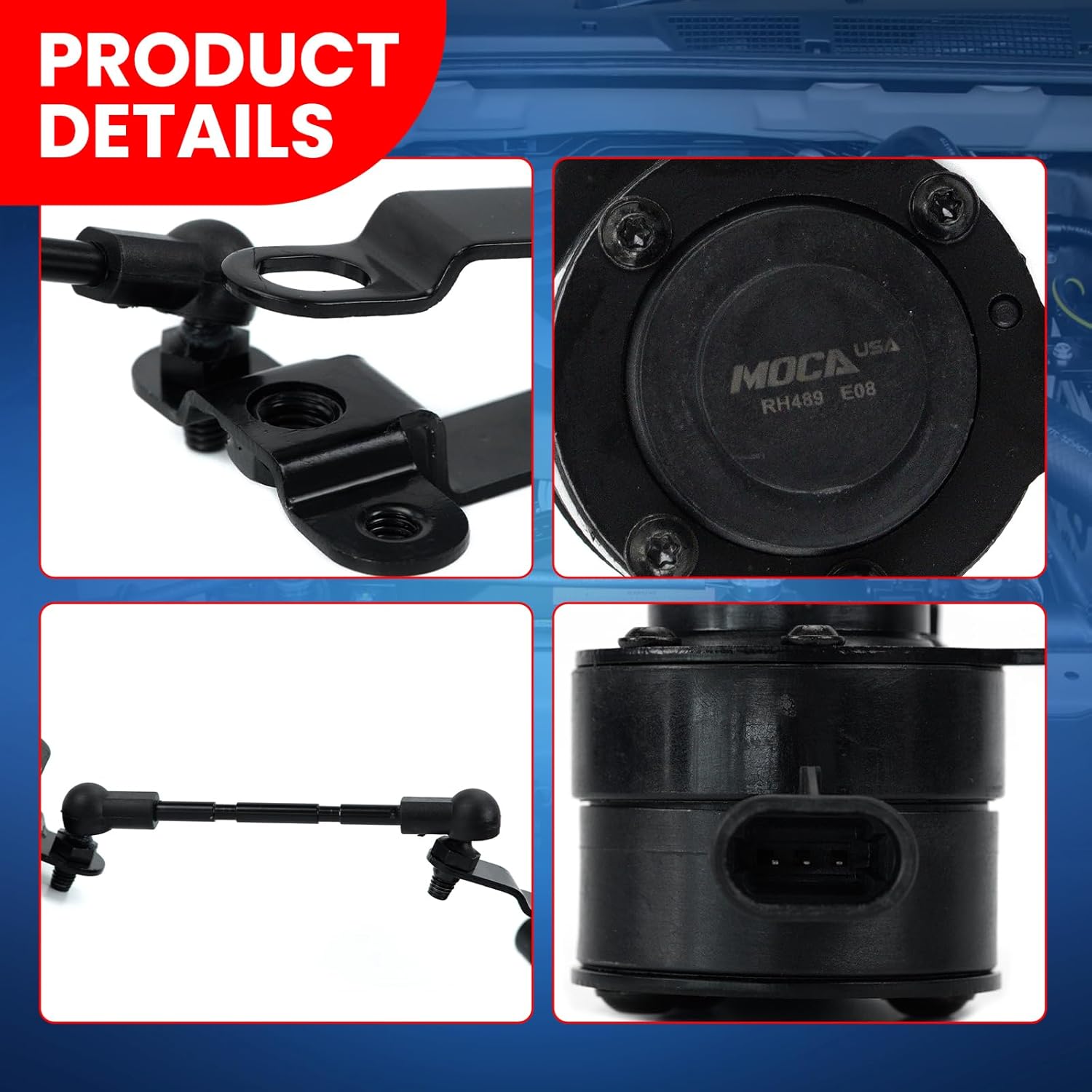 MOCA Ride Leveling Height Sensor Rear Right Fit 2004-2011 for GMC Yukon XL 1500 5.3L 6.2L & 2004-2011 for Chevrolet Tahoe 5.3L 6.0L & 2004-2011 for Cadillac Escalade ESV 6.2L