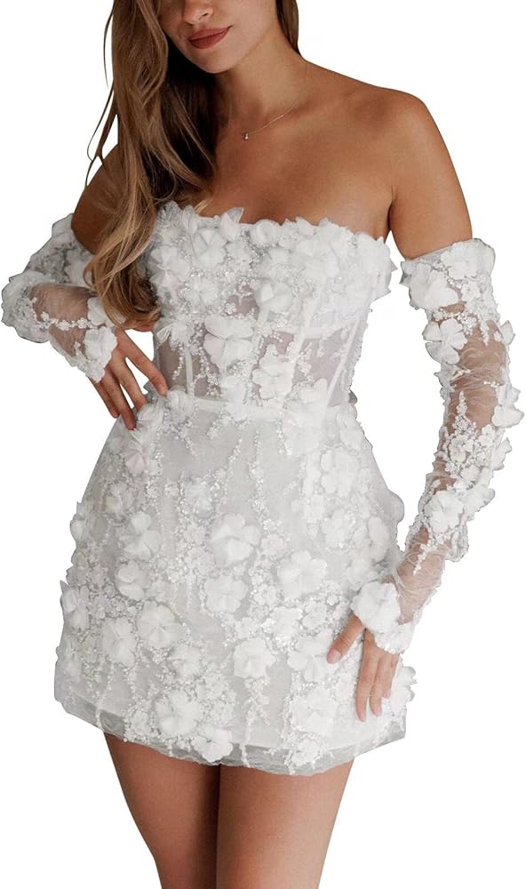 blue dress for baby girl Short Sheath Beach Wedding Dresses Lace Knee Length-Bridelily main image 0