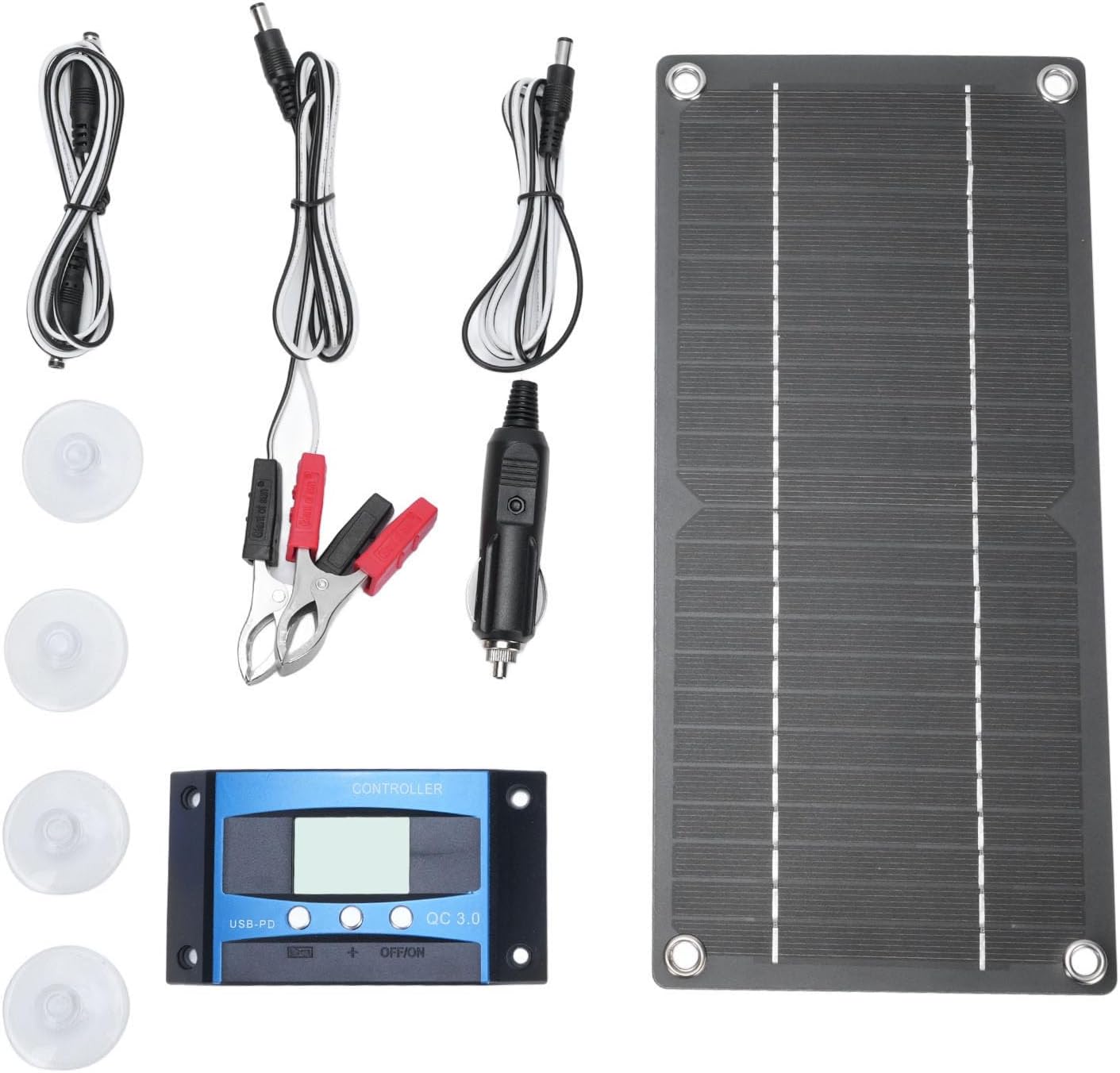 600W 12V Solar Panel Kit, 600 Watt Monocrystalline Solar Panel, 100A Solar Charger Controller for RV, Campers, and Other Off Grid Applications