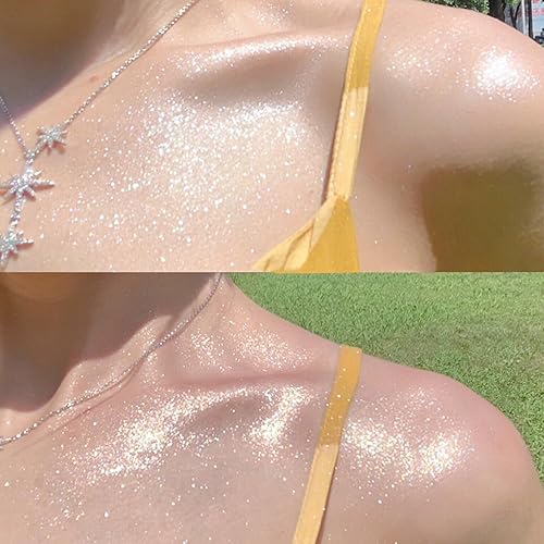 Miniatura 3 de KAYNEST - Polvo brillante en aerosol, brillo corporal con purpurina facial, resaltador de alto brillo, maquillaje suelto para mujeres, cabello y