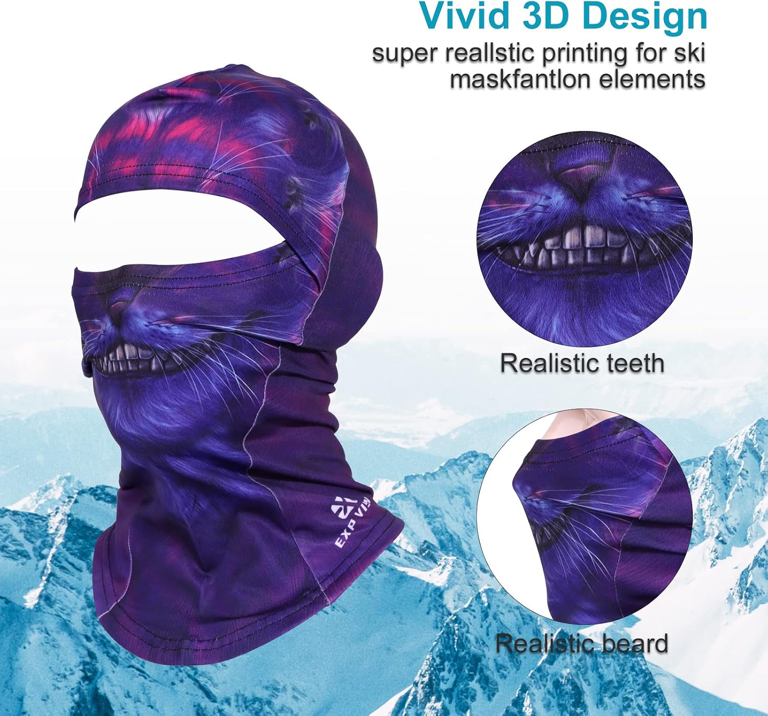 Balaclava Ski Mask, Windproof Cold Weather Winter Face Mask Men Women for Snowboarding Motorcycle