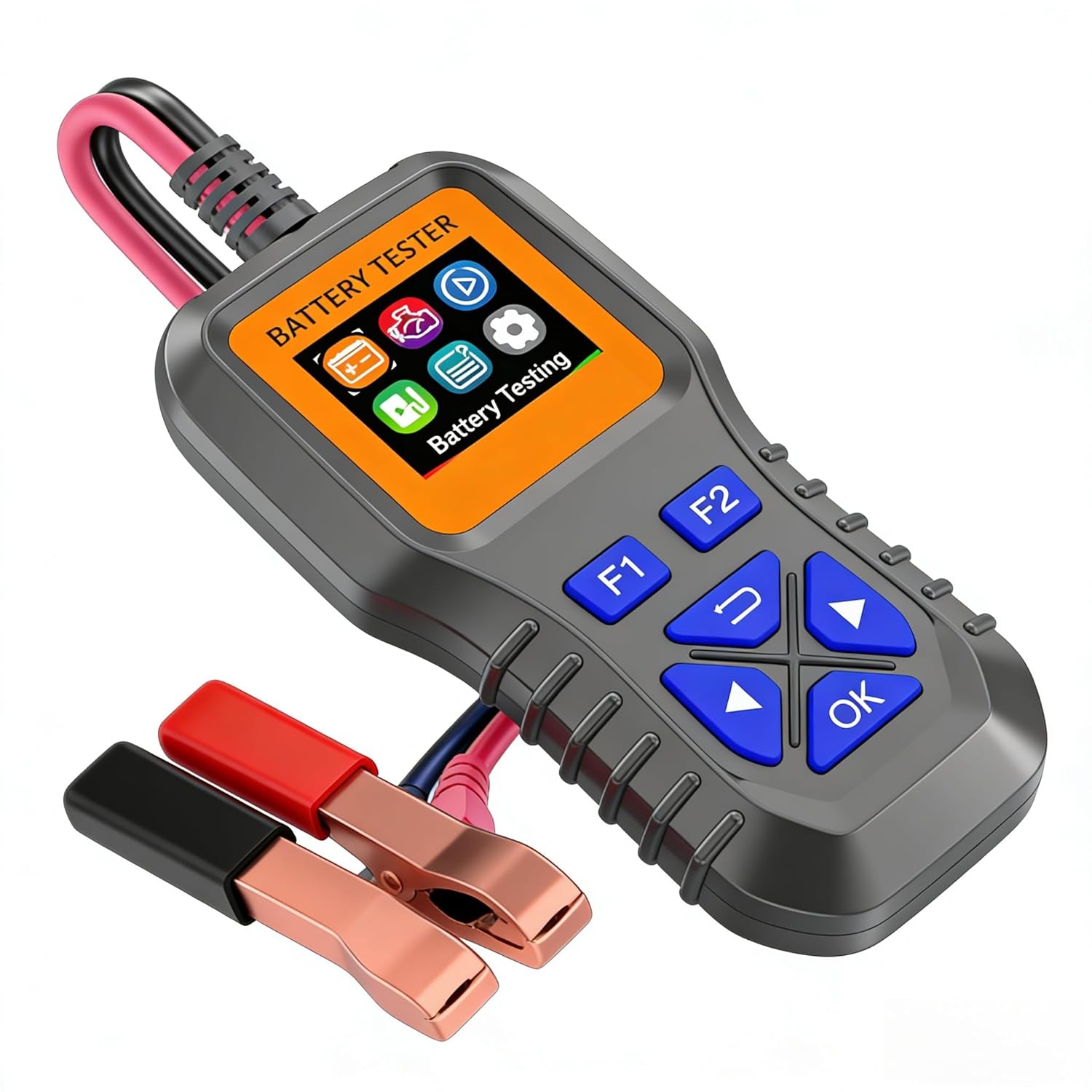 Car Battery Tester 6V 12V 24V Load Tester 100-2000CCA Digital Starter Analyzer with Color Display, Charging & Cranking System Diagnostic Tool for Cars, Trucks, Motorcycles, SUVs, Boats, RVs