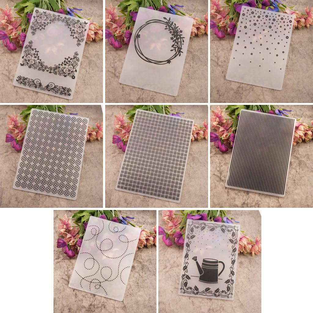 DIIOOMIEEU Stripe Embossing Folder Template for Scrapbooking Photo Album Card Paper Making Craft Decoration