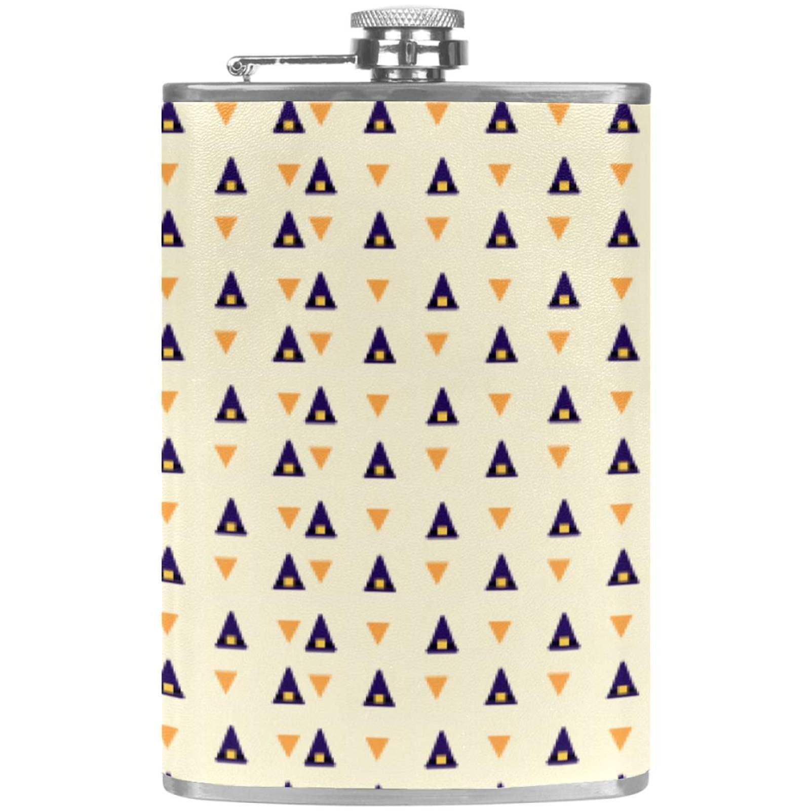 Flasque pour vin et rhum anti-fuite en acier inoxydable petite taille motif Halloween