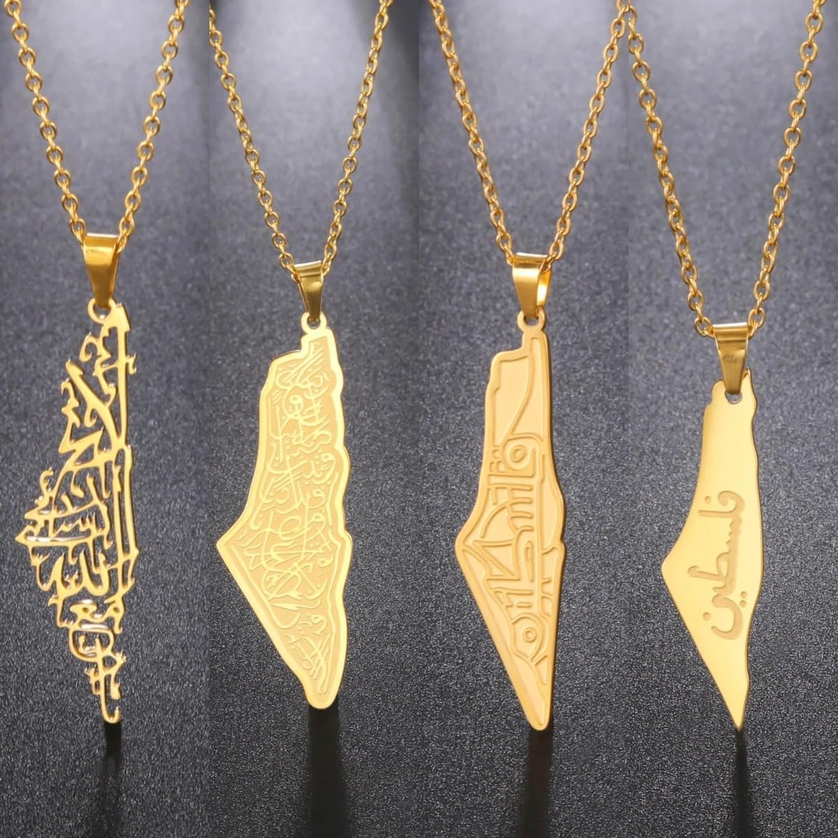 925 Sterling Silver Israel Necklace For Women And Men, 14K Filled Gold Israel Pendant Necklace - Israel Map Necklace Country Geography Chain Necklaces, Necklace For Patriots