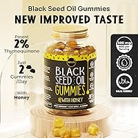 Vista 3 de MAJU - Gomitas de aceite de semilla negra con miel, 90 unidades, 500 mg de gomita BSO, aceite de nigella sativa de semillas de comino negro