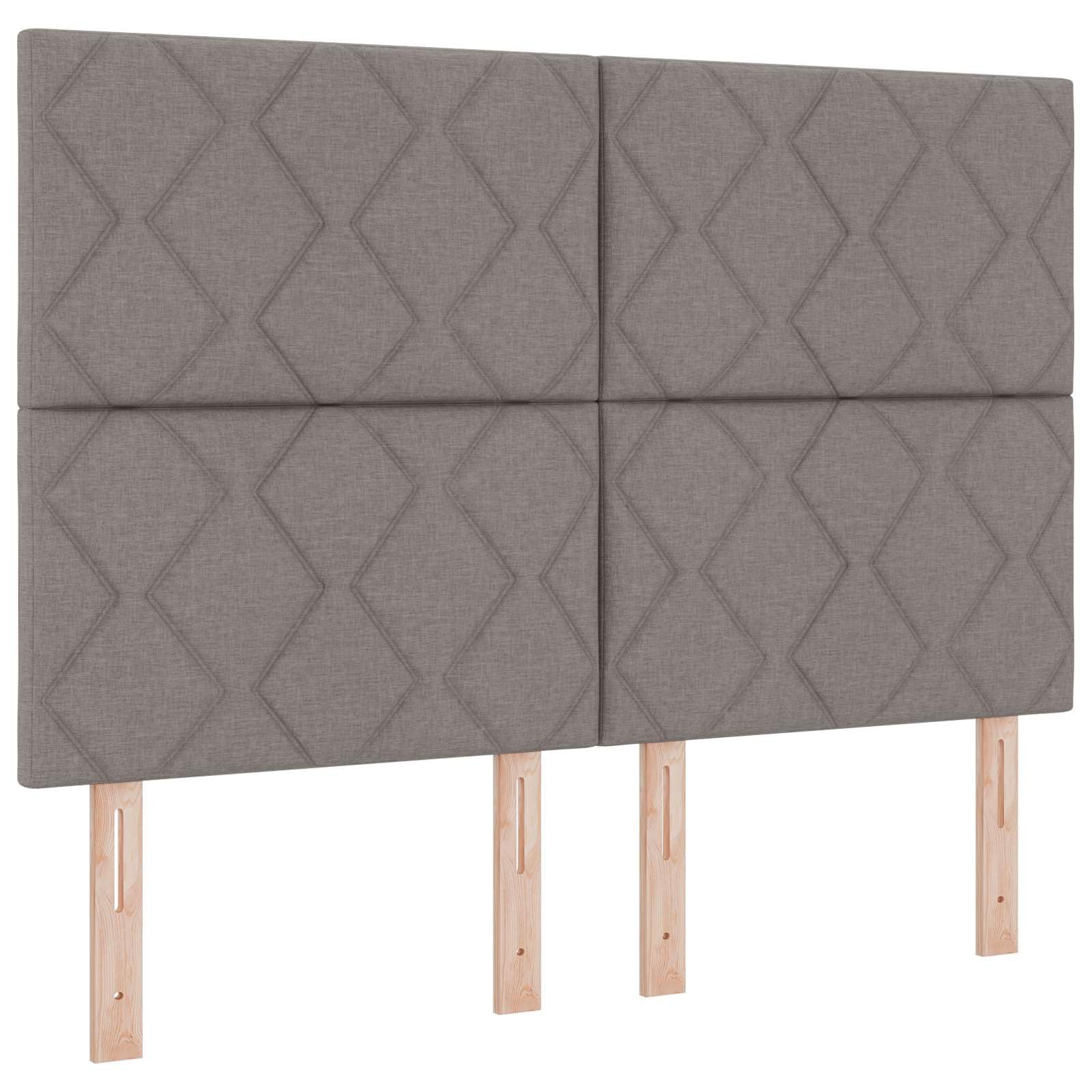 Łóżko sprężynowe z materacem taupe 160 x 200 cm