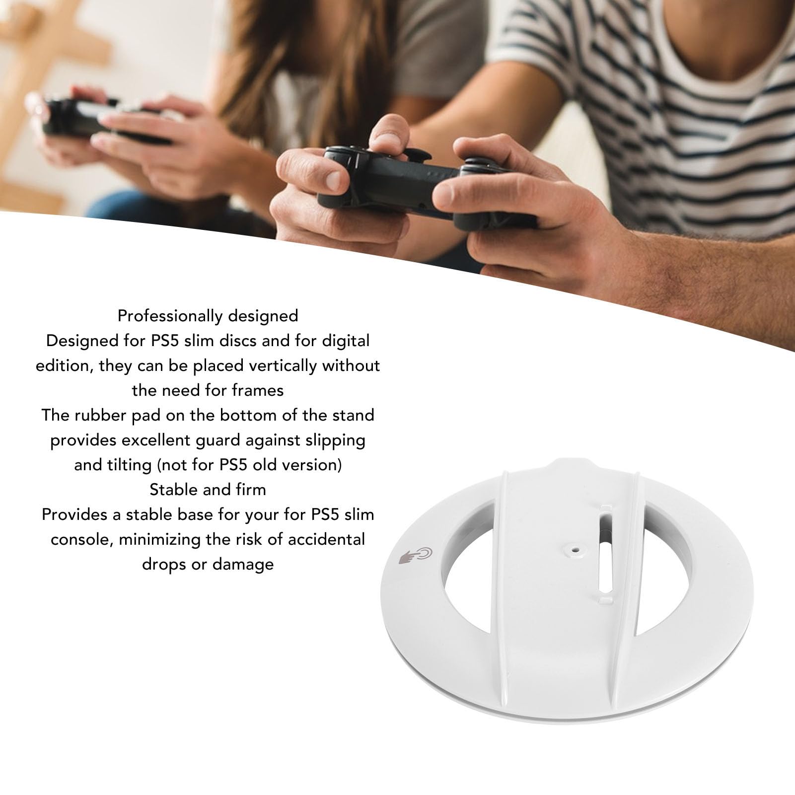 Support Vertical pour PS5 Slim avec Station de Refroidissement, Support Professionnel Efficace, Base de Station de Refroidissement RVB pour PS5 Slim Disc Digital Edition