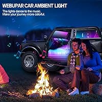 Vista 6 de Dreamcolor - Luces acrílicas para interiores de automóvil, accesorios de automóvil WEBUPAR 6 en 1, tira de luces LED para automóvil con control