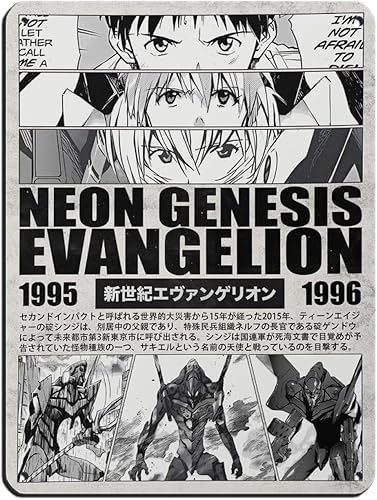 ZCXH Neon Genesis Evangelion Comic Cover (33) Tin Sign Vintage Metal Pub Club Cafe Bar Home Wall Art Decoration Poster Retro Style12x16inch(30x40cm)