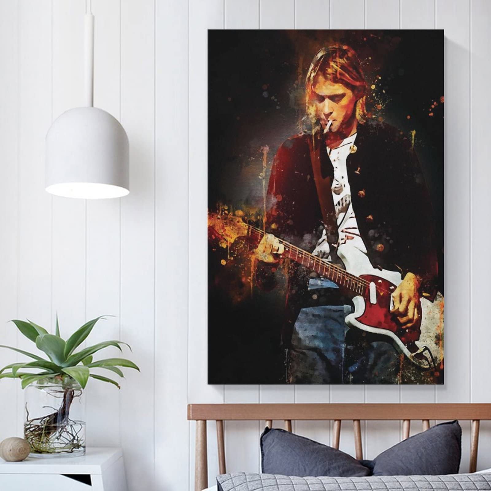 ECGRLNV Impressions sur toile 60 * 90cm Kurt Cobain-389amilys Senza Cornice