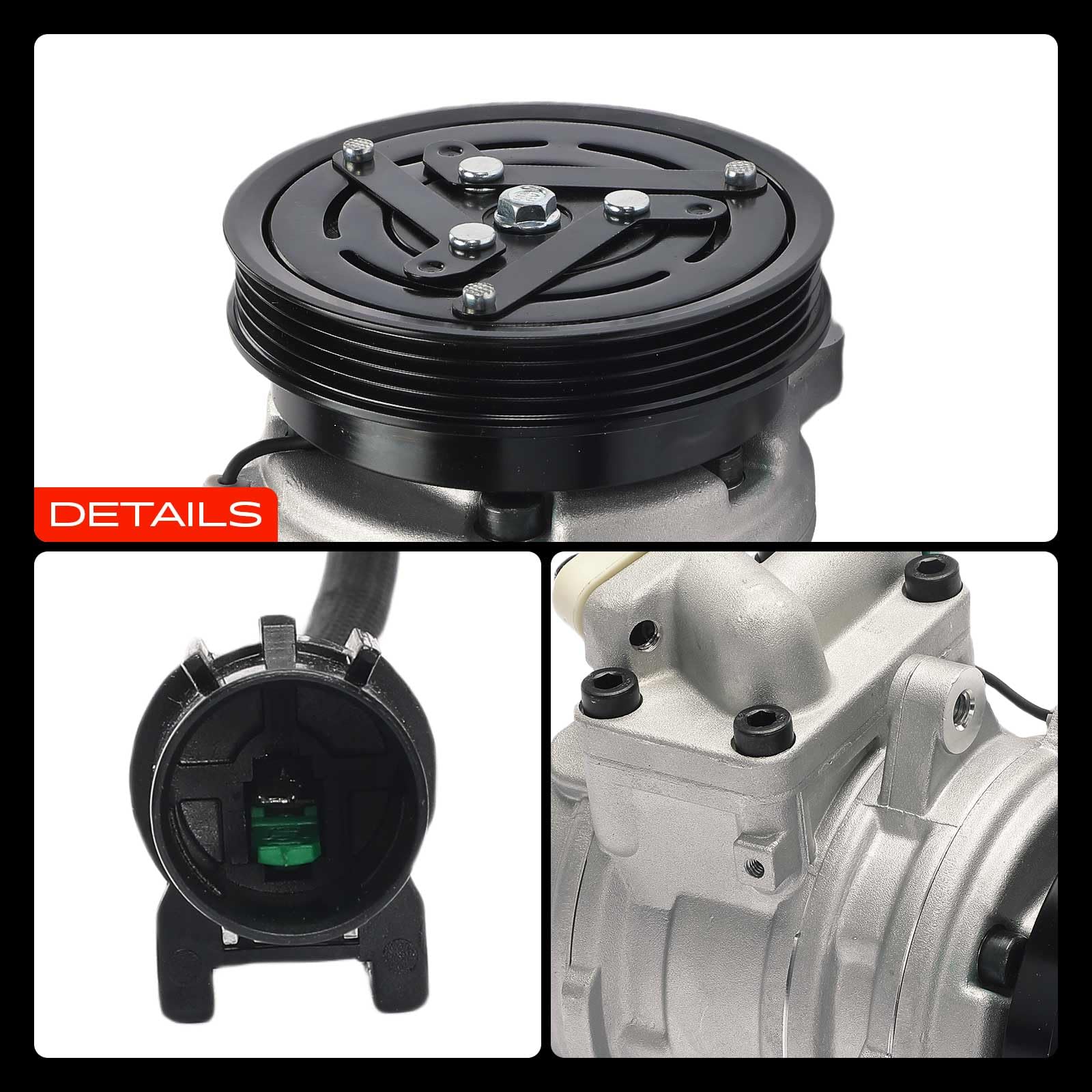 Frankberg Compressore aria condizionata con frizione Benzina Compatibile con i10 PA Picanto SA Replace# 8FK351340141, compreso l'olio preconfezionato
