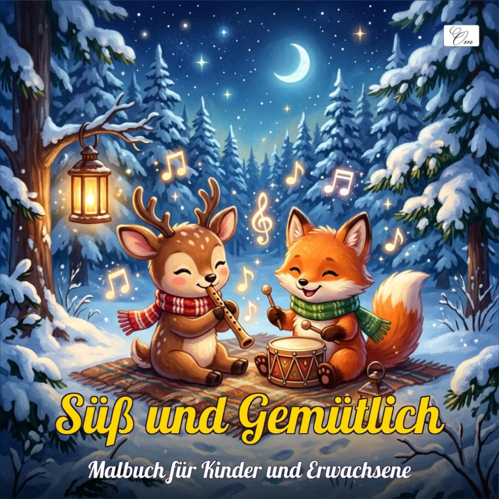 Cozy Forest - Süß und Gemütlich: Malbuch für Kinder und Erwachsene: 60 Kawaii Chibi Tiere in einem Zauberhaften Wald zum Ausmalen
