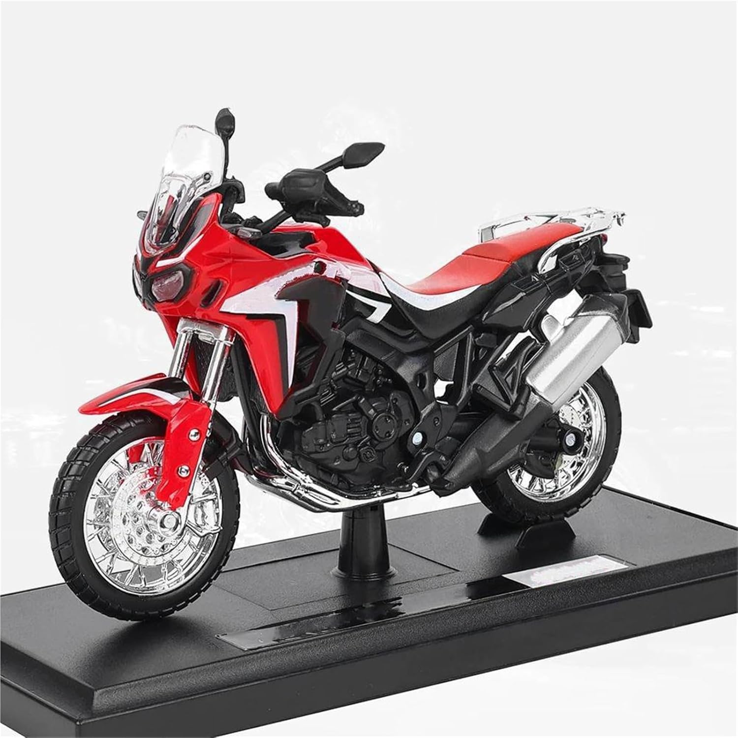 Collection 1/18 Motorcycle Model Diecasts Portable Racing Finger Motobike Simulation Collection Toys for H-ONDA for Africa Twin DCT(White)