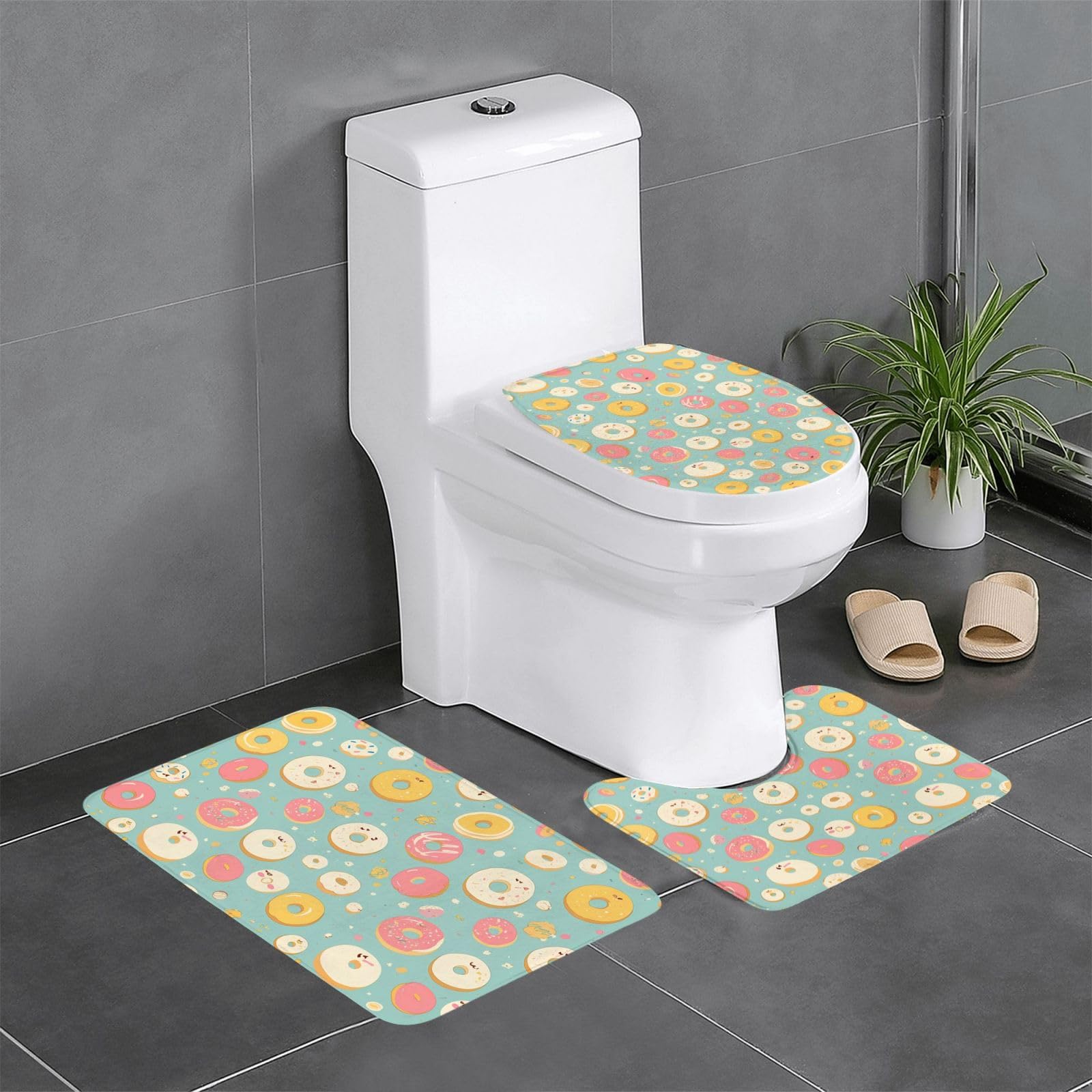 Tapis de salle de bain motif beignets pour une ambiance cocon
