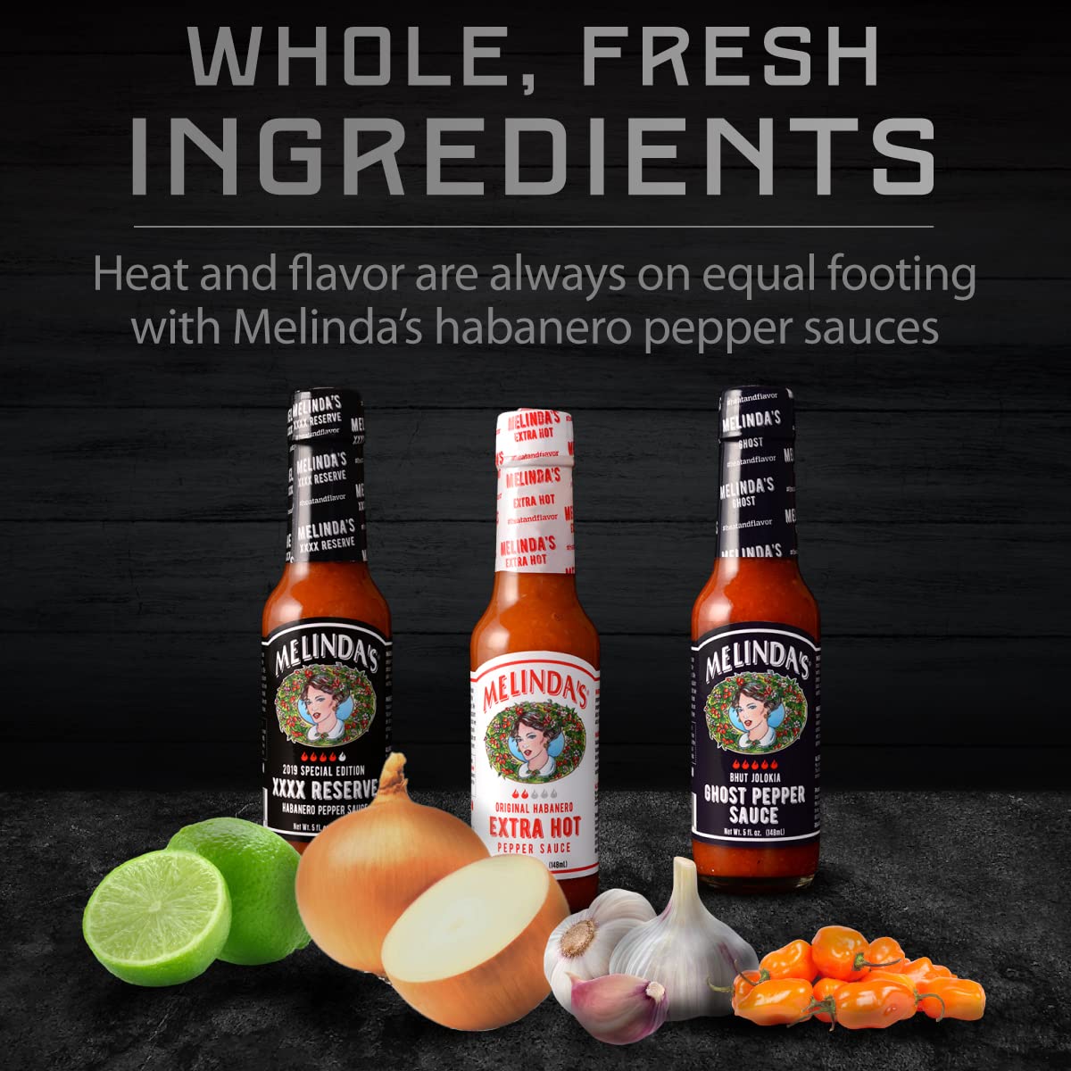 Melinda’s Habanero Hot Sauce Variety Pack Extra Spicy Gourmet Hot Sauce Gift Set with Variety