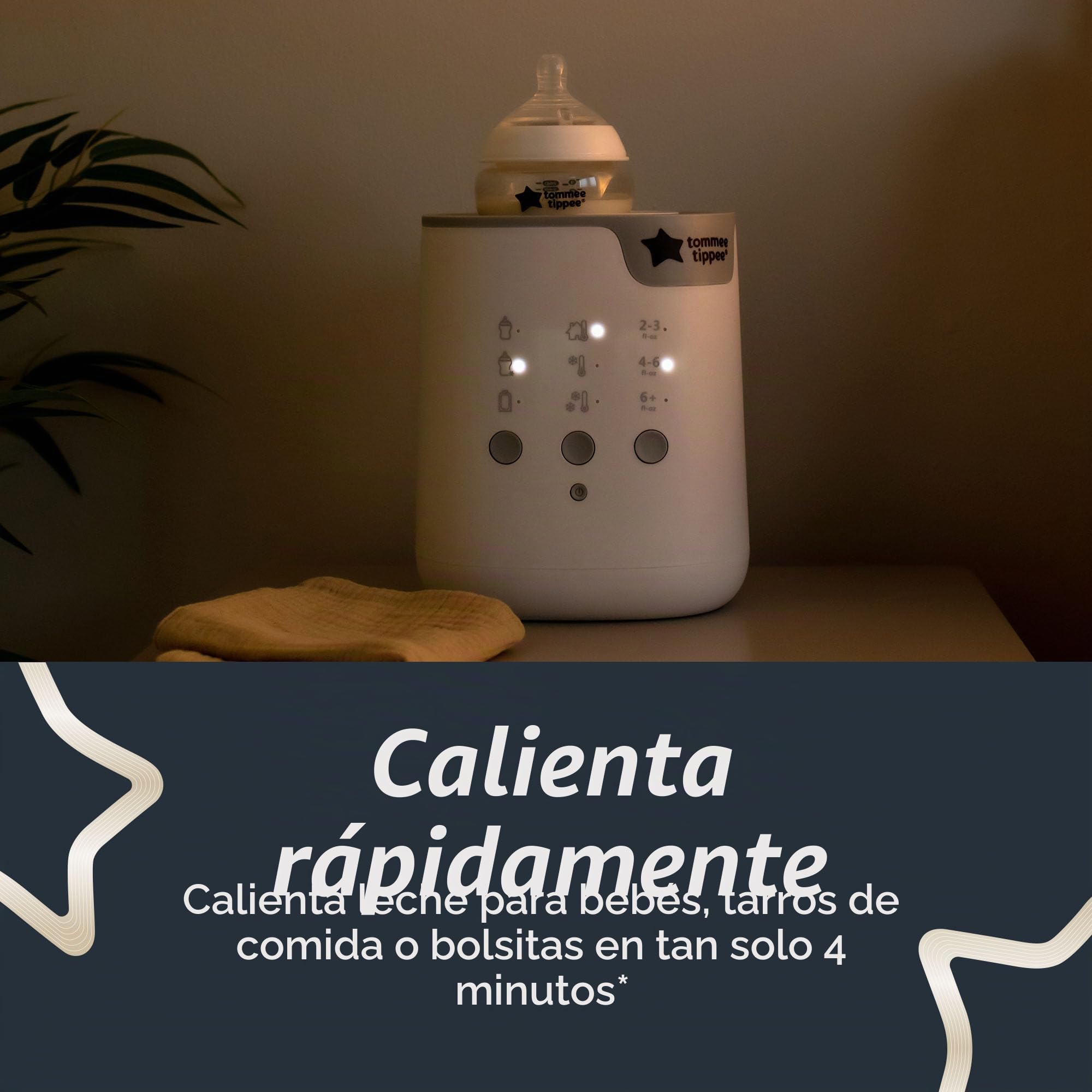 Tommee Tippee All-in-One Advanced Electric Bottle and Pouch Food Warmer | Calienta la leche a la temperatura corporal en minutos, compatible con la mayoría de biberones