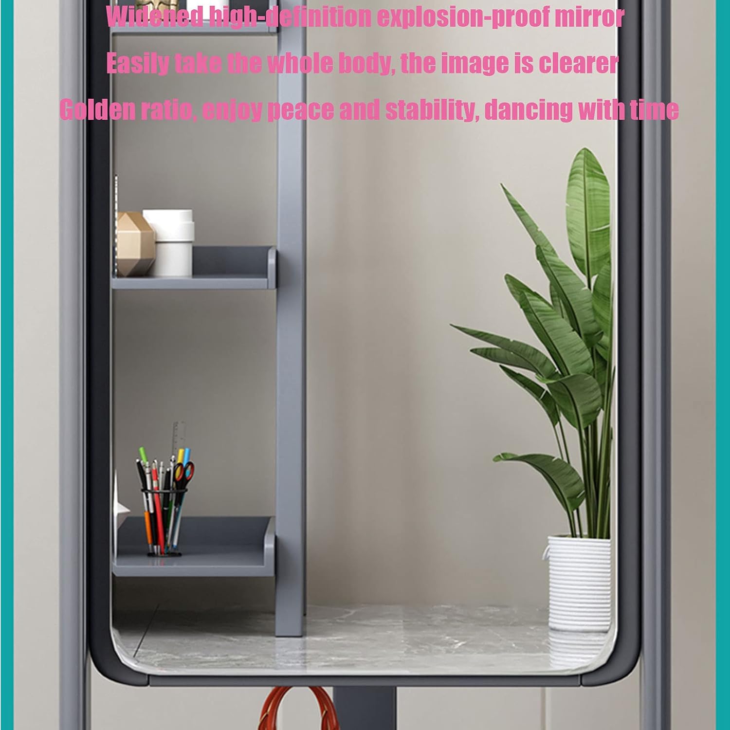 Rotating Full-Length Mirror Hanger Full-Length Mirror Floor Mirror Home Bedroom Mirror Multifunctional Solid Wood Fitting Mirror